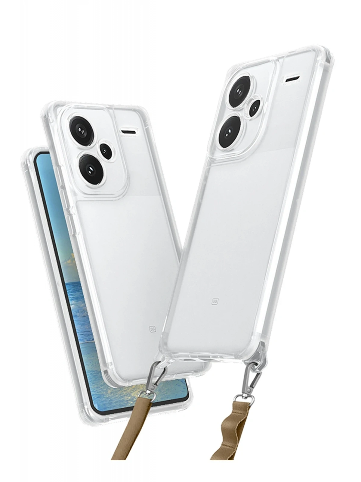 Newface Xiaomi Redmi Note 13 Pro Plus Kılıf Penta Silikon Kılıf - Şeffaf
