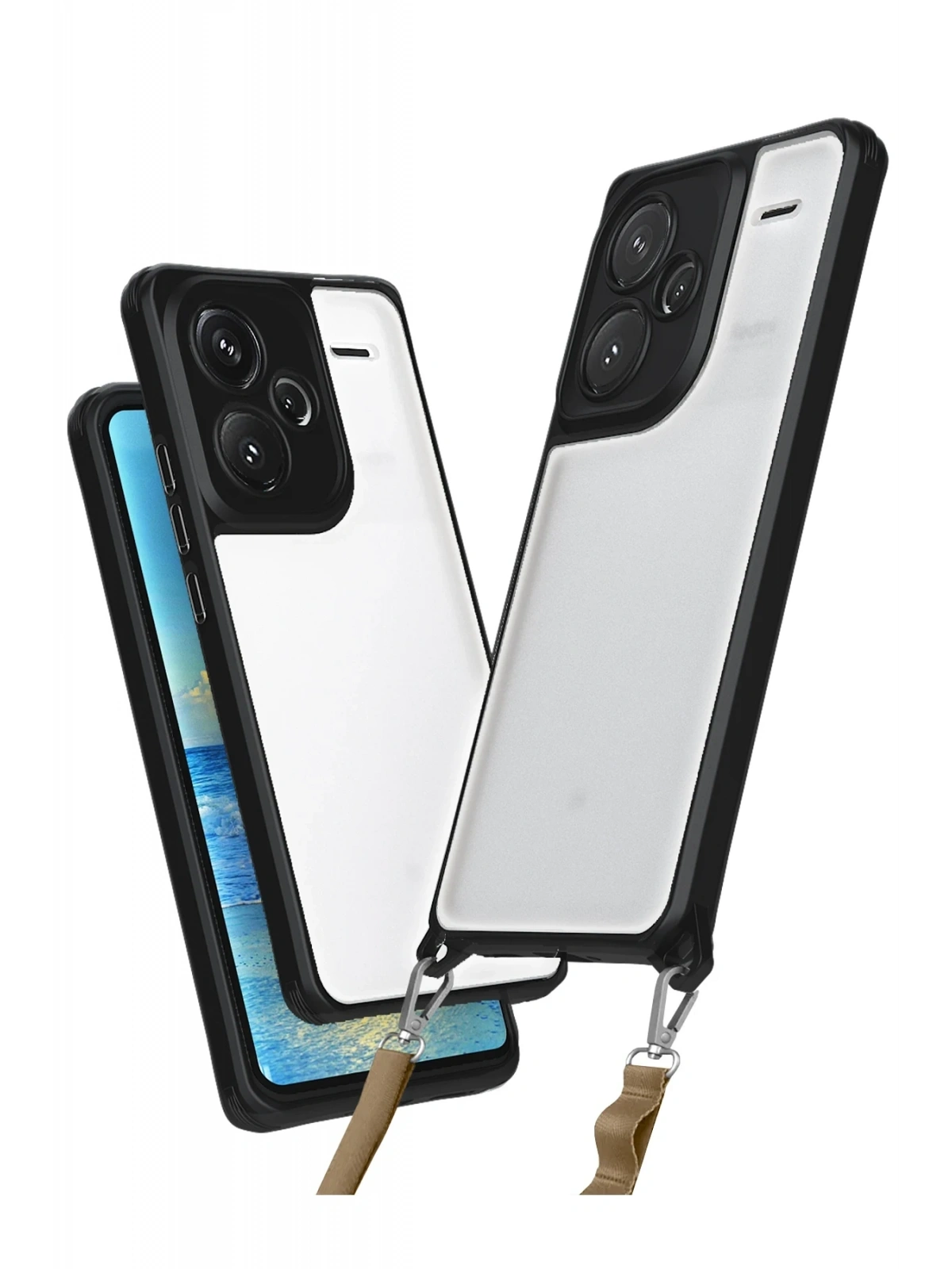 Newface Xiaomi Redmi Note 13 Pro Plus Kılıf Penta Silikon Kılıf - Siyah