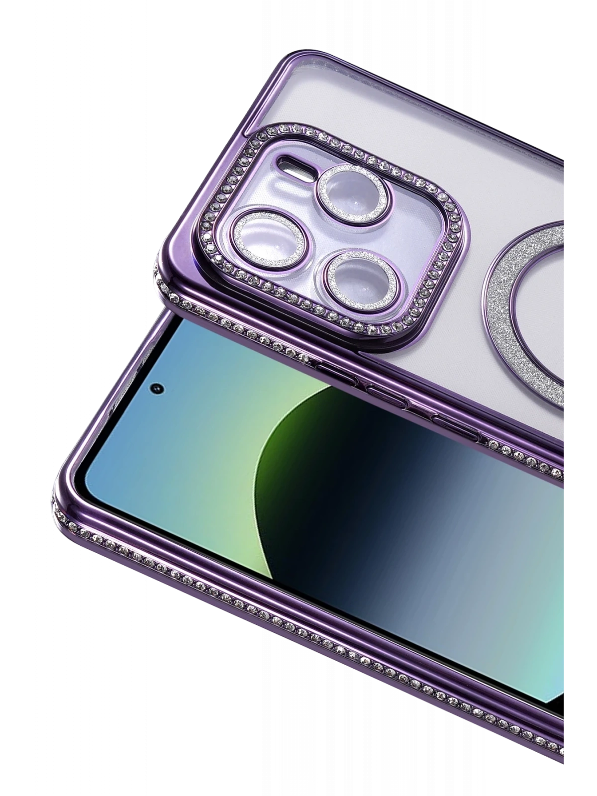 Newface Xiaomi Redmi Note 14 4G Joke Simli Magneticsafe Kılıf - Derin Mor