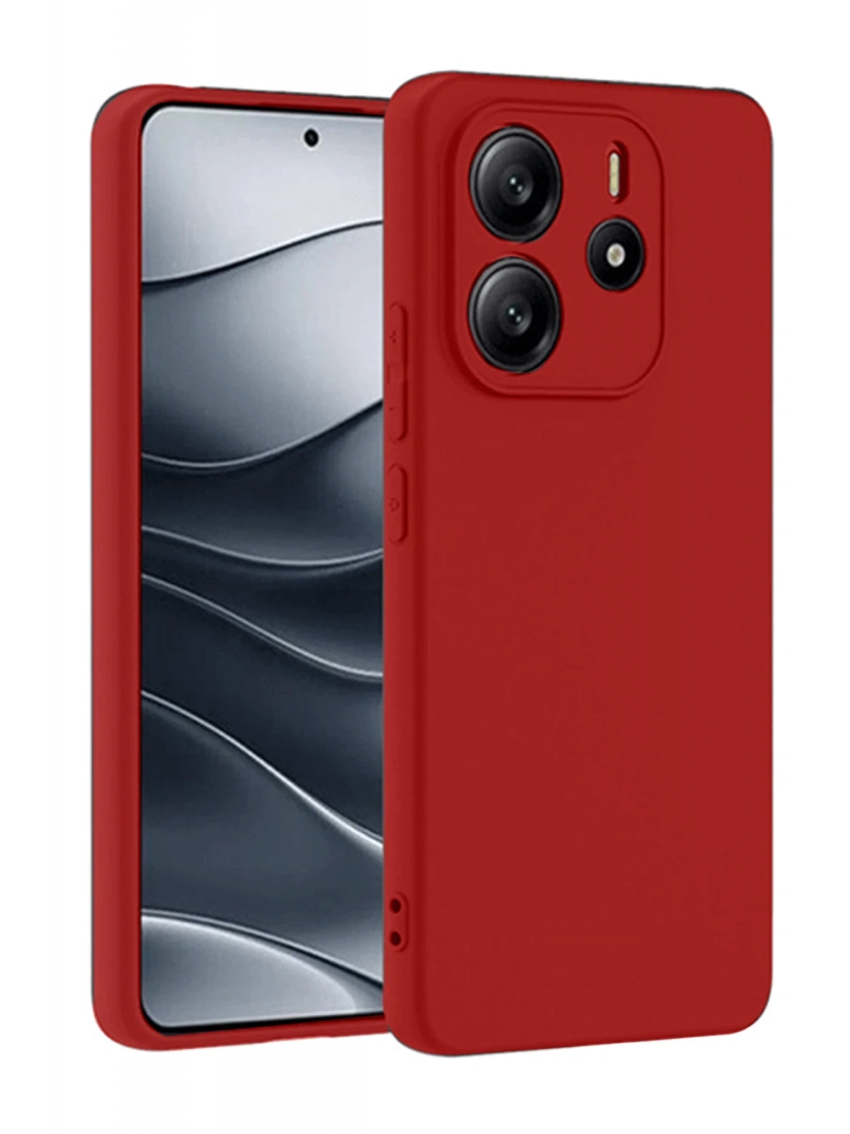 Newface Xiaomi Redmi Note 14 4G Kılıf First Silikon - Kırmızı