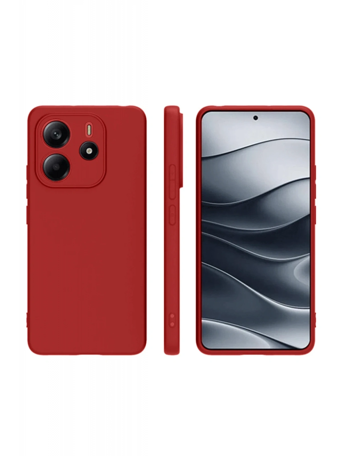Newface Xiaomi Redmi Note 14 4G Kılıf First Silikon - Kırmızı