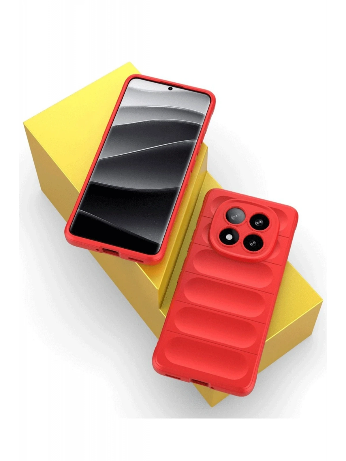 Newface Xiaomi Redmi Note 14 Pro 4G Kılıf Optimum Silikon - Kırmızı