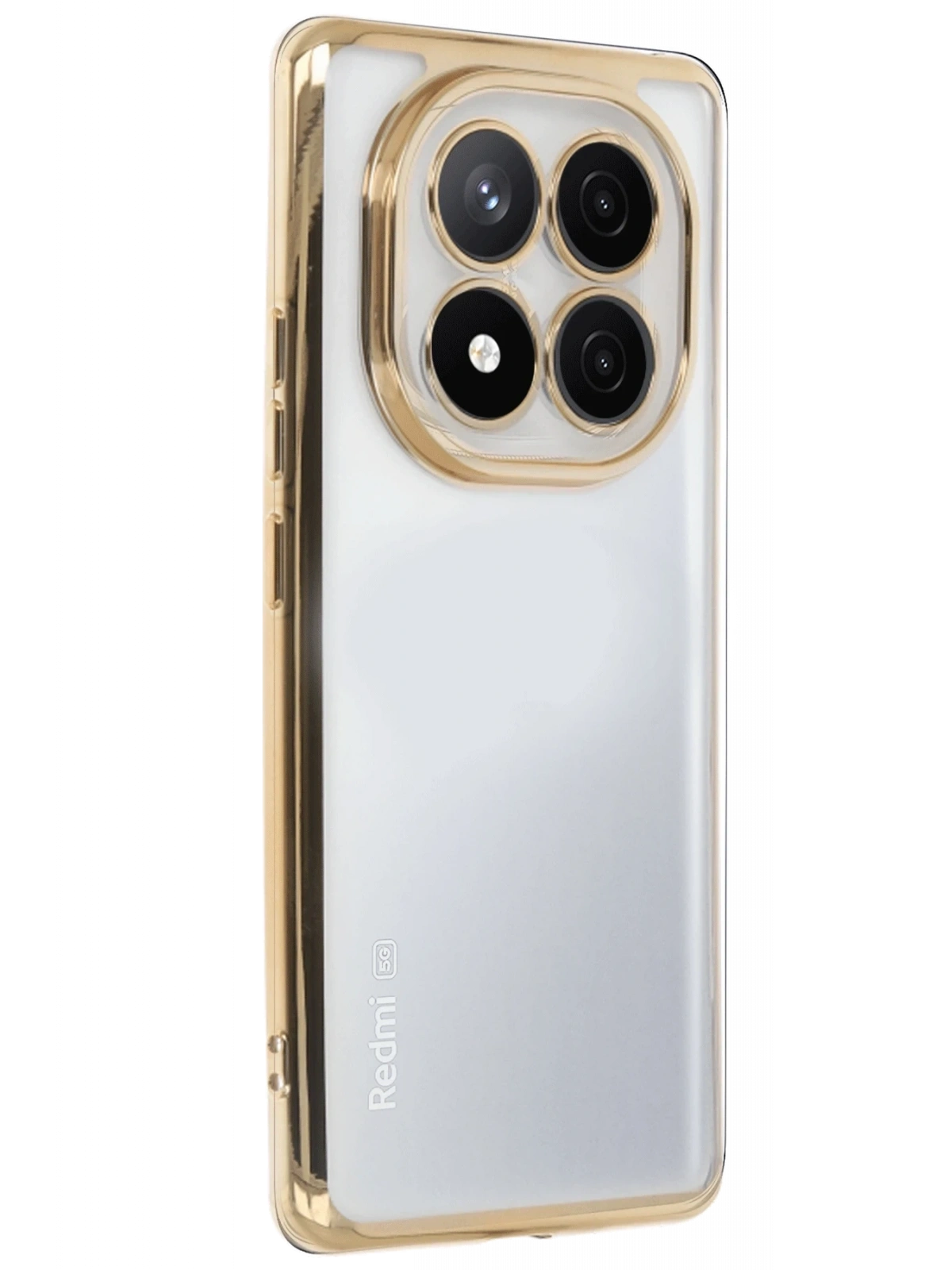 Newface Xiaomi Redmi Note 14 Pro 4G Kılıf Razer Lensli Silikon - Gold