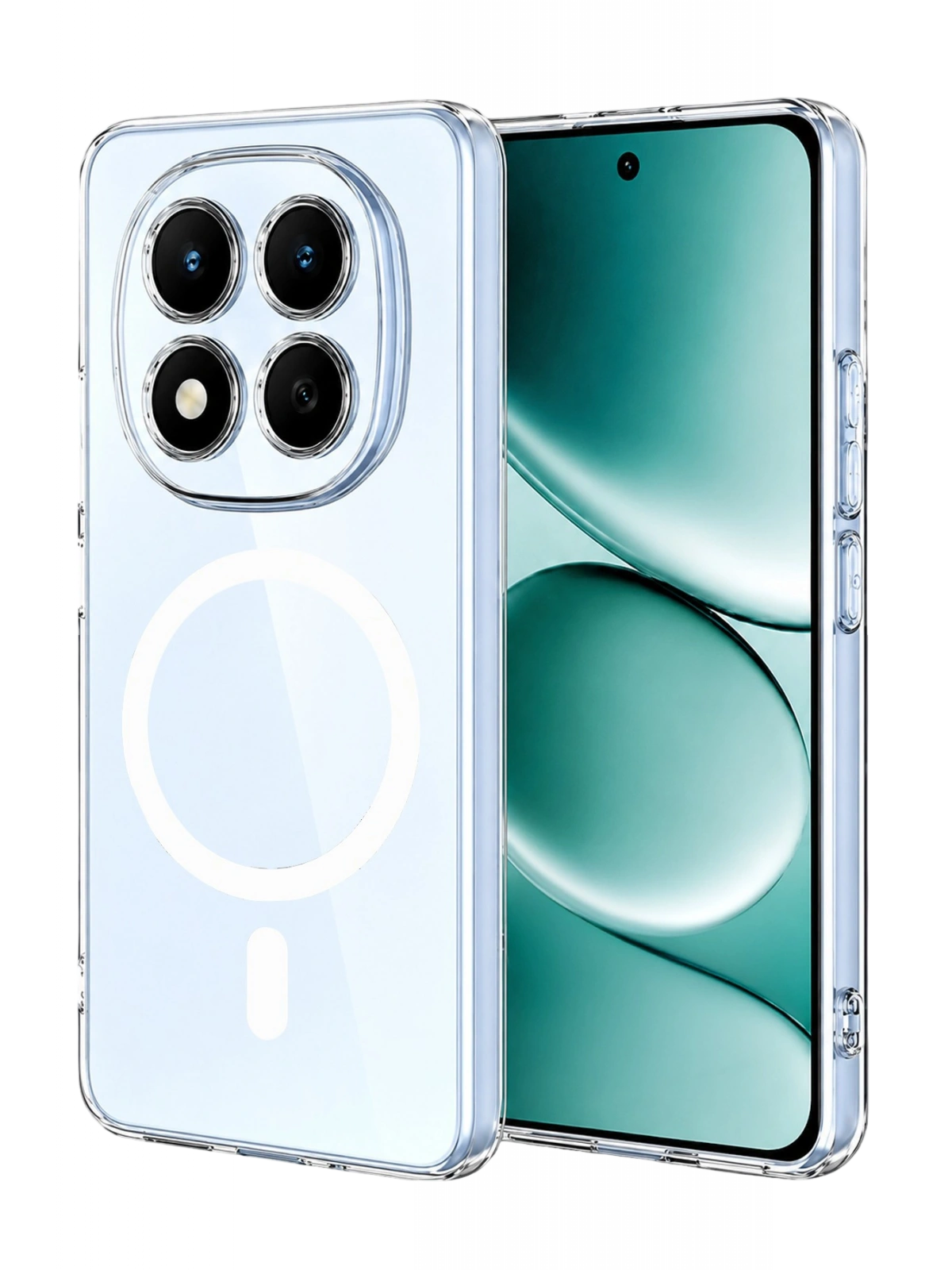 Newface Xiaomi Redmi Note 15 4G Combo Sert Şeffaf Magsafe Kapak - Şeffaf
