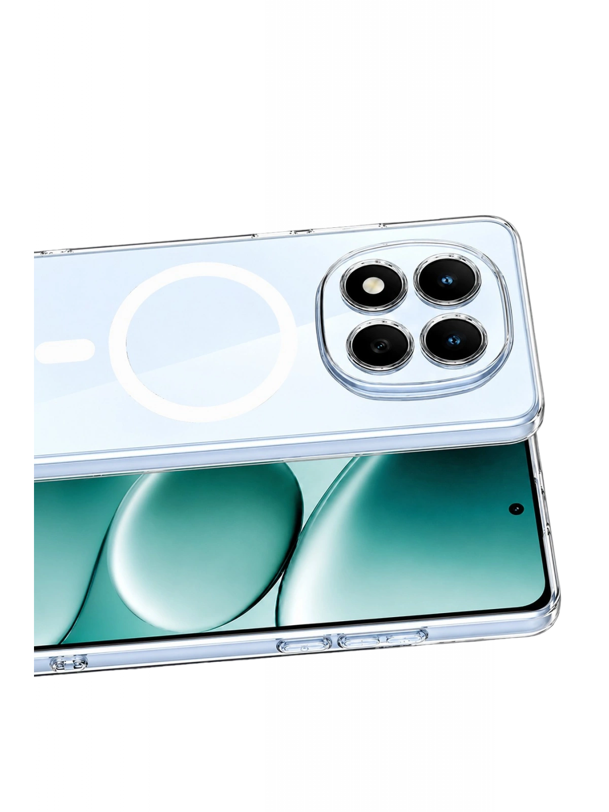 Newface Xiaomi Redmi Note 15 4G Combo Sert Şeffaf Magsafe Kapak - Şeffaf