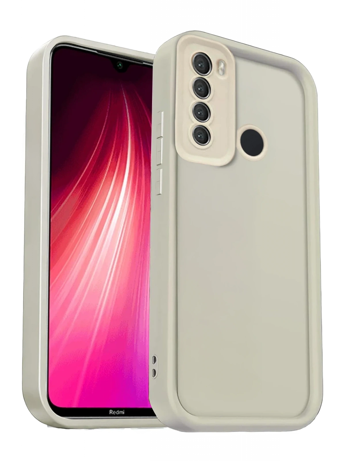 Newface Xiaomi Redmi Note 8 Kılıf Viera Silikon - Krem