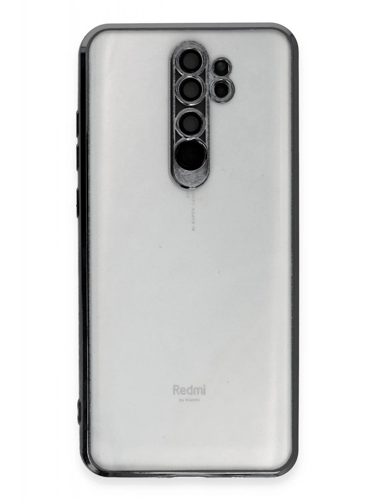 Newface Xiaomi Redmi Note 8 Pro Kılıf Razer Lensli Silikon - Siyah