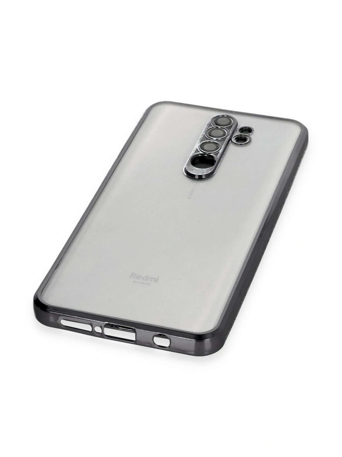 Newface Xiaomi Redmi Note 8 Pro Kılıf Razer Lensli Silikon - Siyah