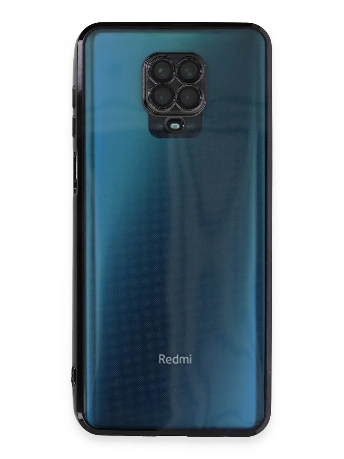 Newface Xiaomi Redmi Note 9 Pro Kılıf Razer Lensli Silikon - Siyah