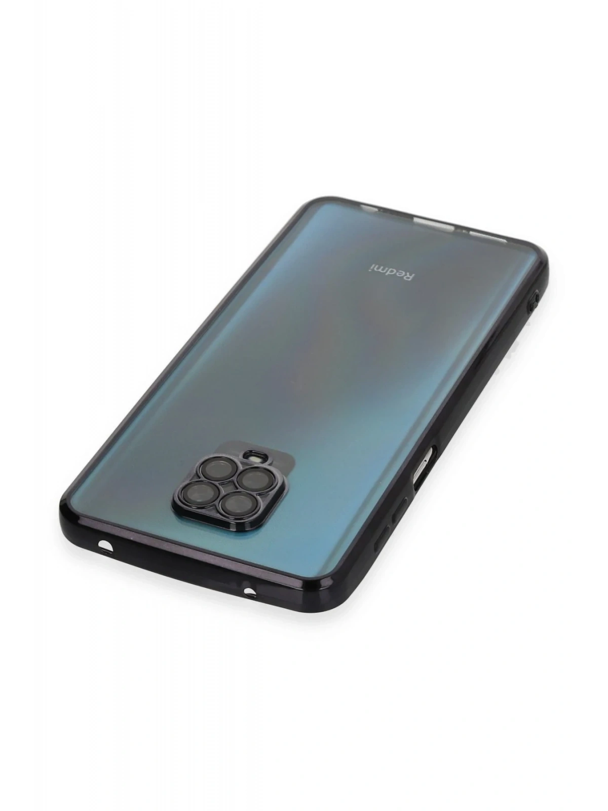 Newface Xiaomi Redmi Note 9 Pro Kılıf Razer Lensli Silikon - Siyah