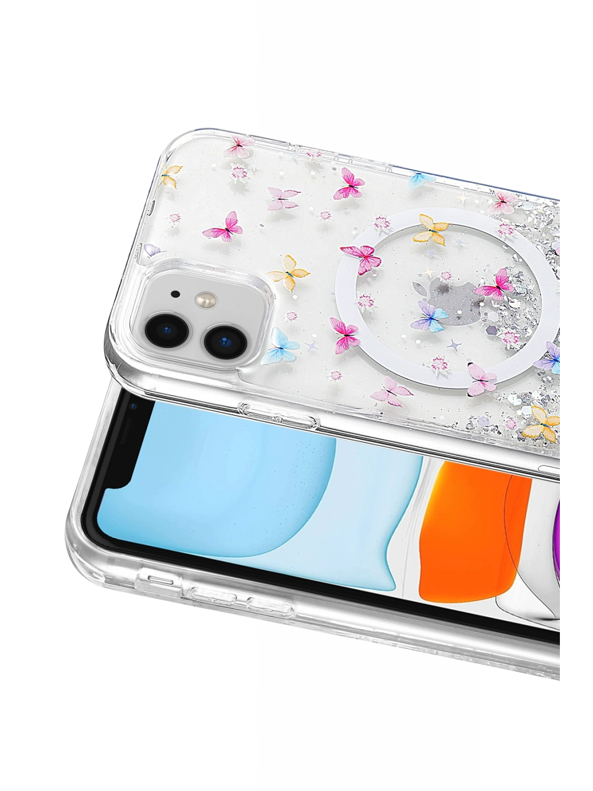 Onegif Apple iPhone 11 Misk Simli Magsafe Kapak - Desen 4