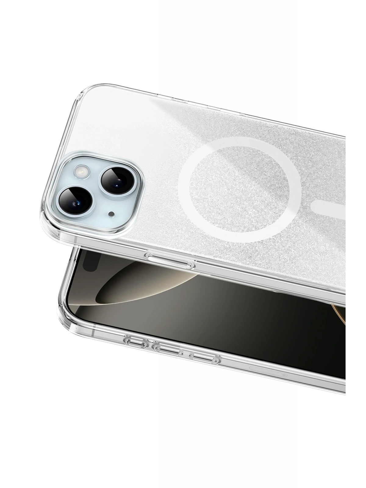 Onegif Apple iPhone 14 Sora Simli Magsafe Kapak - Beyaz