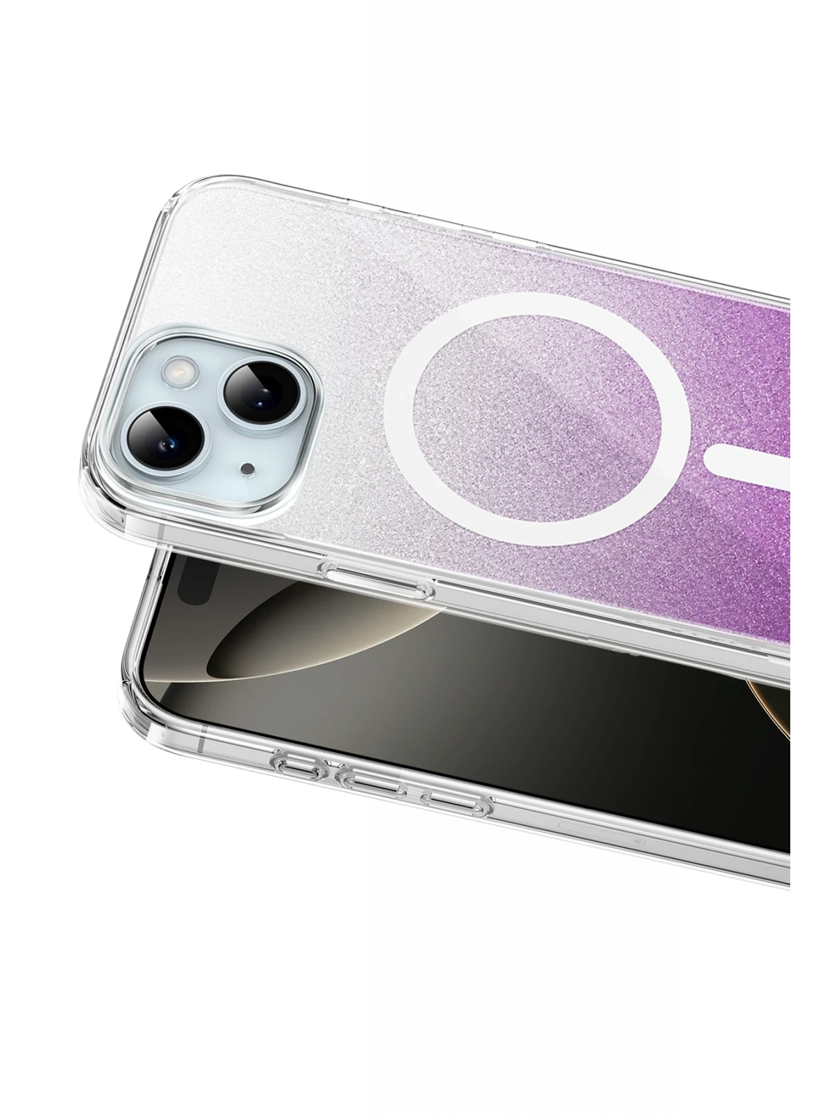 Onegif Apple iPhone 14 Sora Simli Magsafe Kapak - Mor