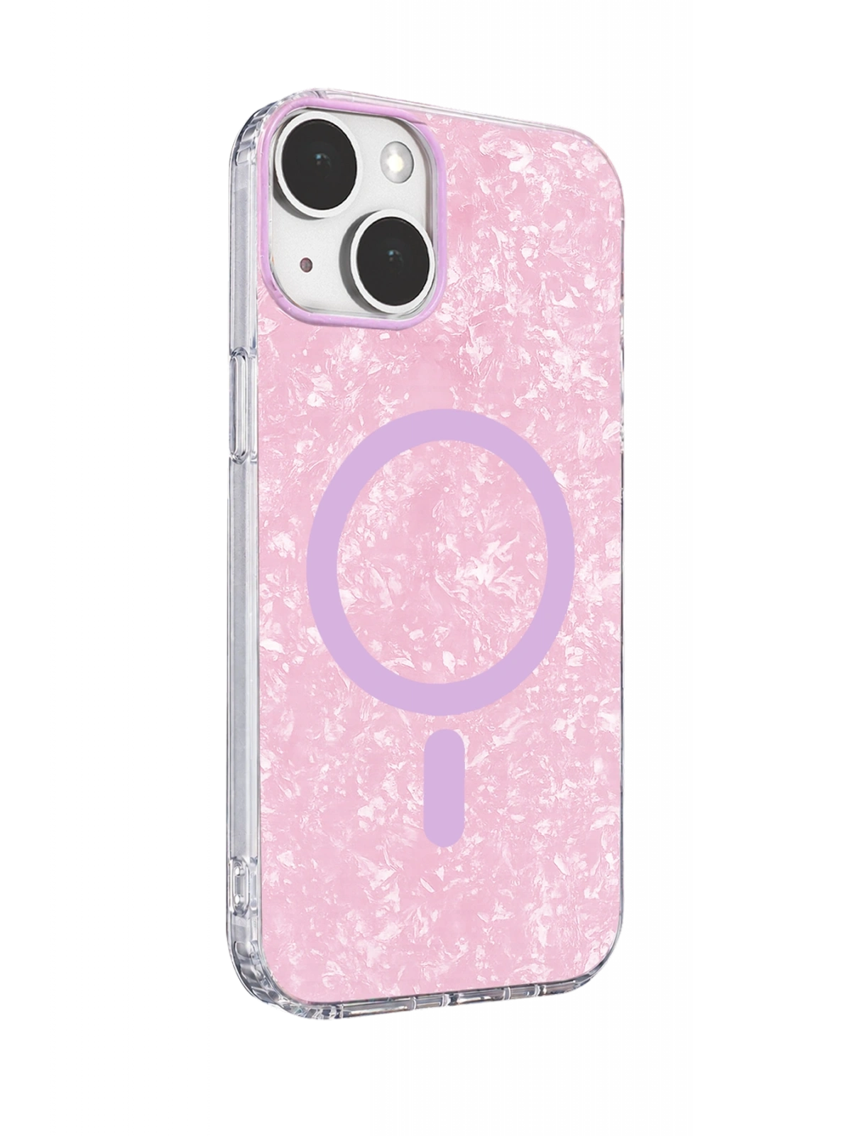 Onegif Apple iPhone 15 Mila Dalgalı Magsafe Kapak - Lila
