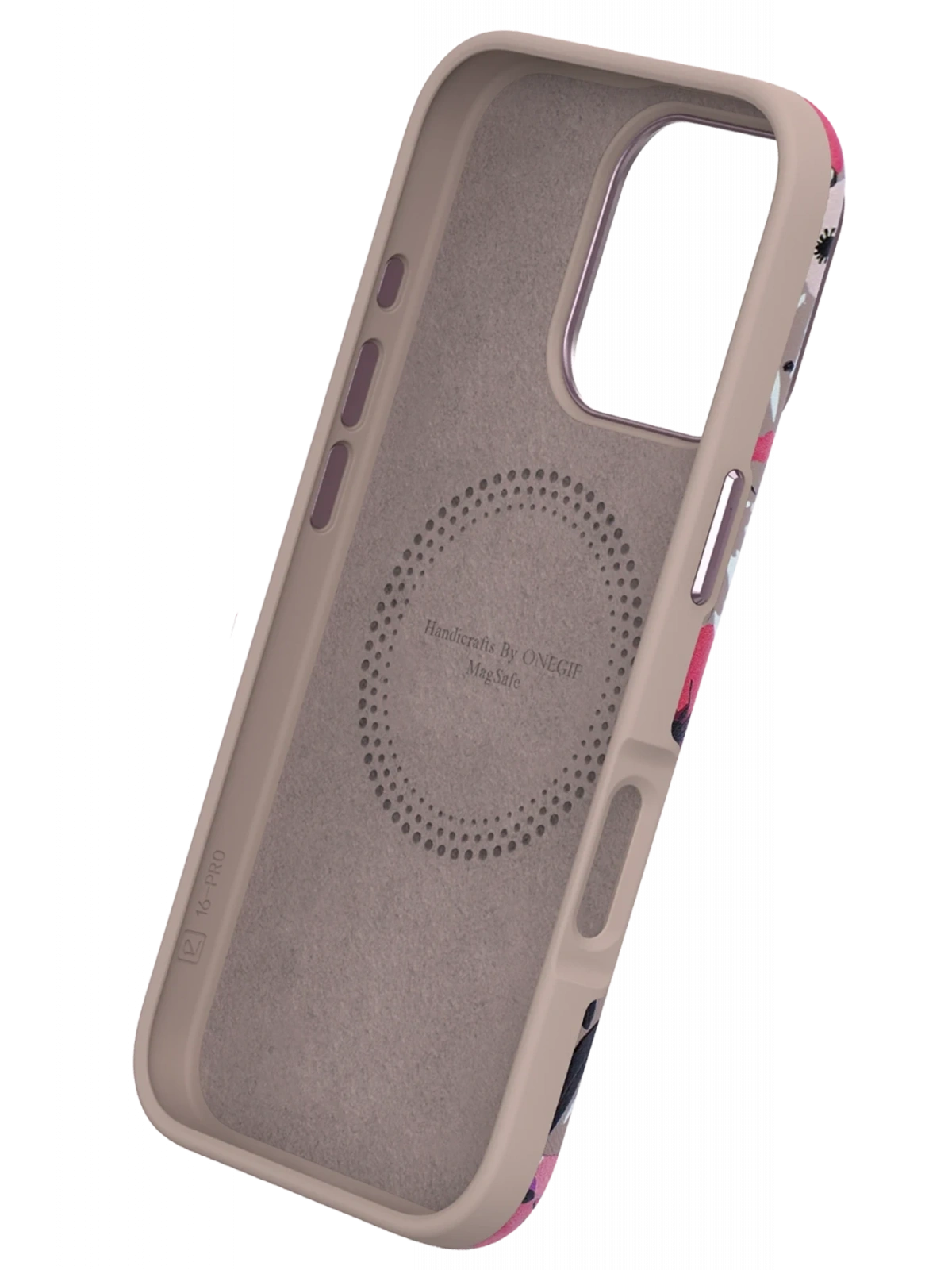 Onegif Apple iPhone 15 Plus Flower Series Magsafe Kapak - Siyah
