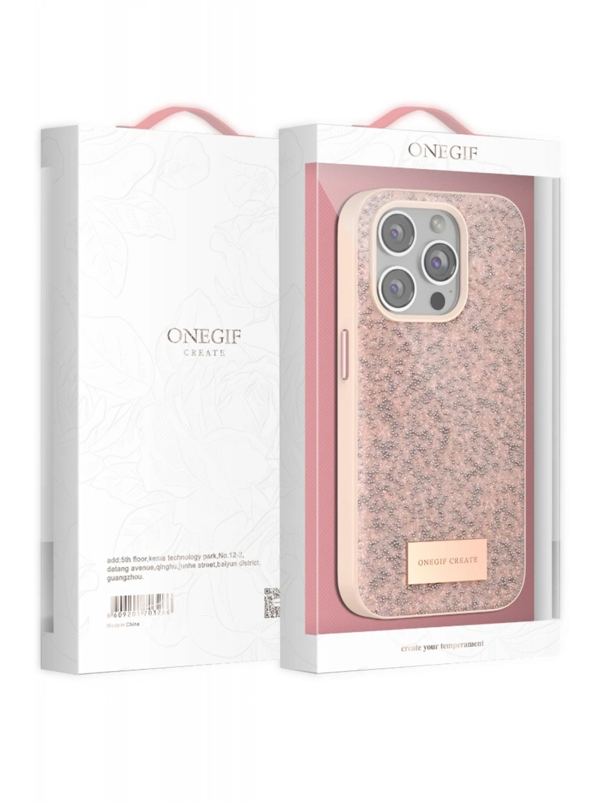 Onegif Apple iPhone 15 Pro Max Bright Simli Kapak - Siyah