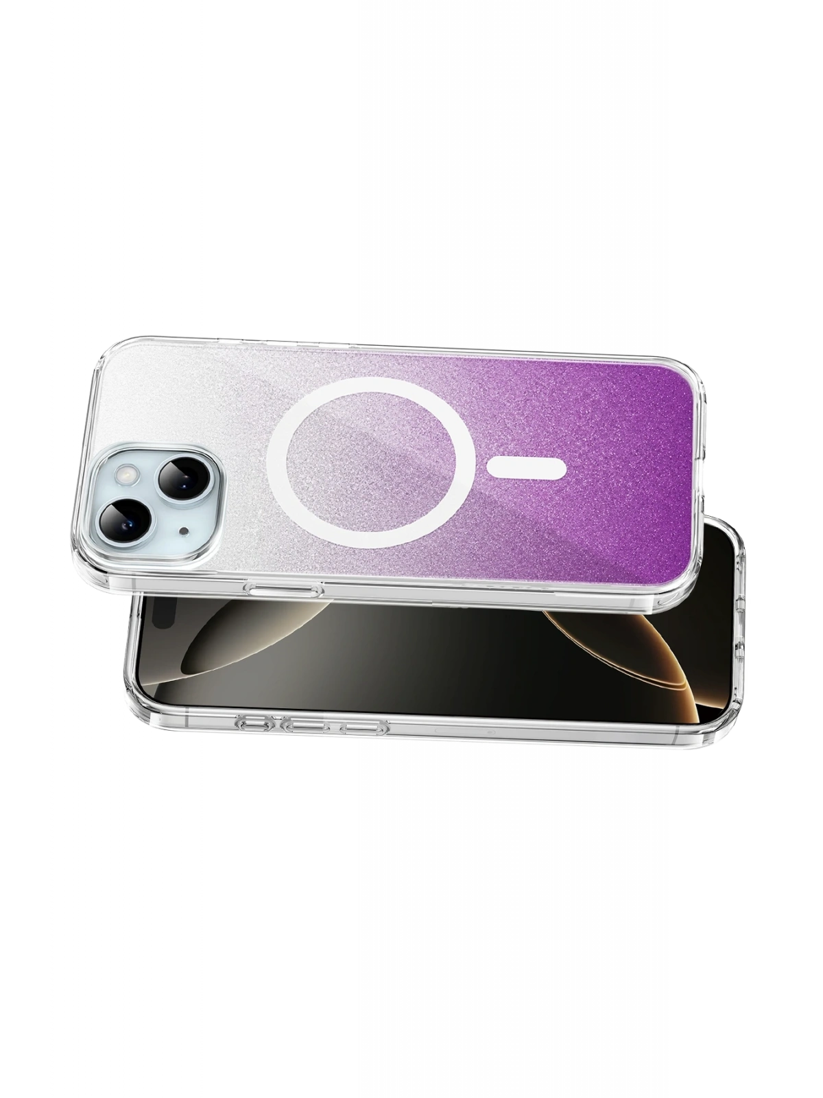 Onegif Apple iPhone 15 Sora Simli Magsafe Kapak - Mor
