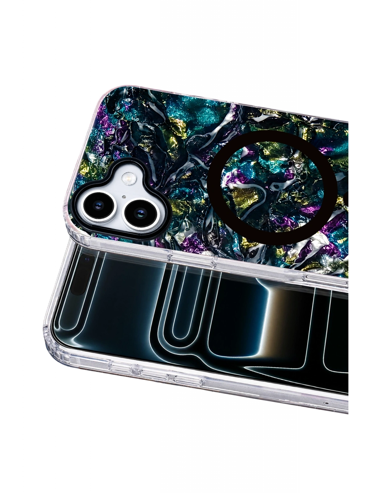 Onegif Apple iPhone 16 Mila Dalgalı Magsafe Kapak - Lacivert