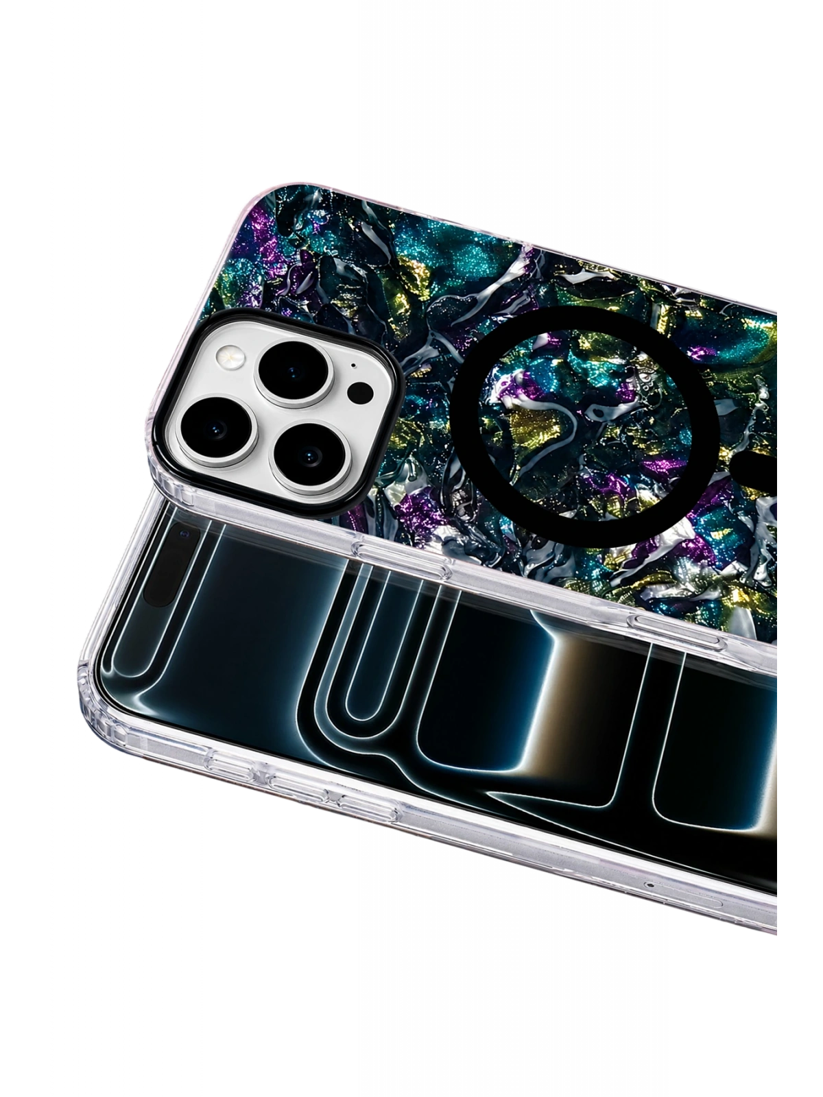 Onegif Apple iPhone 16 Pro Max Mila Dalgalı Magsafe Kapak - Lacivert