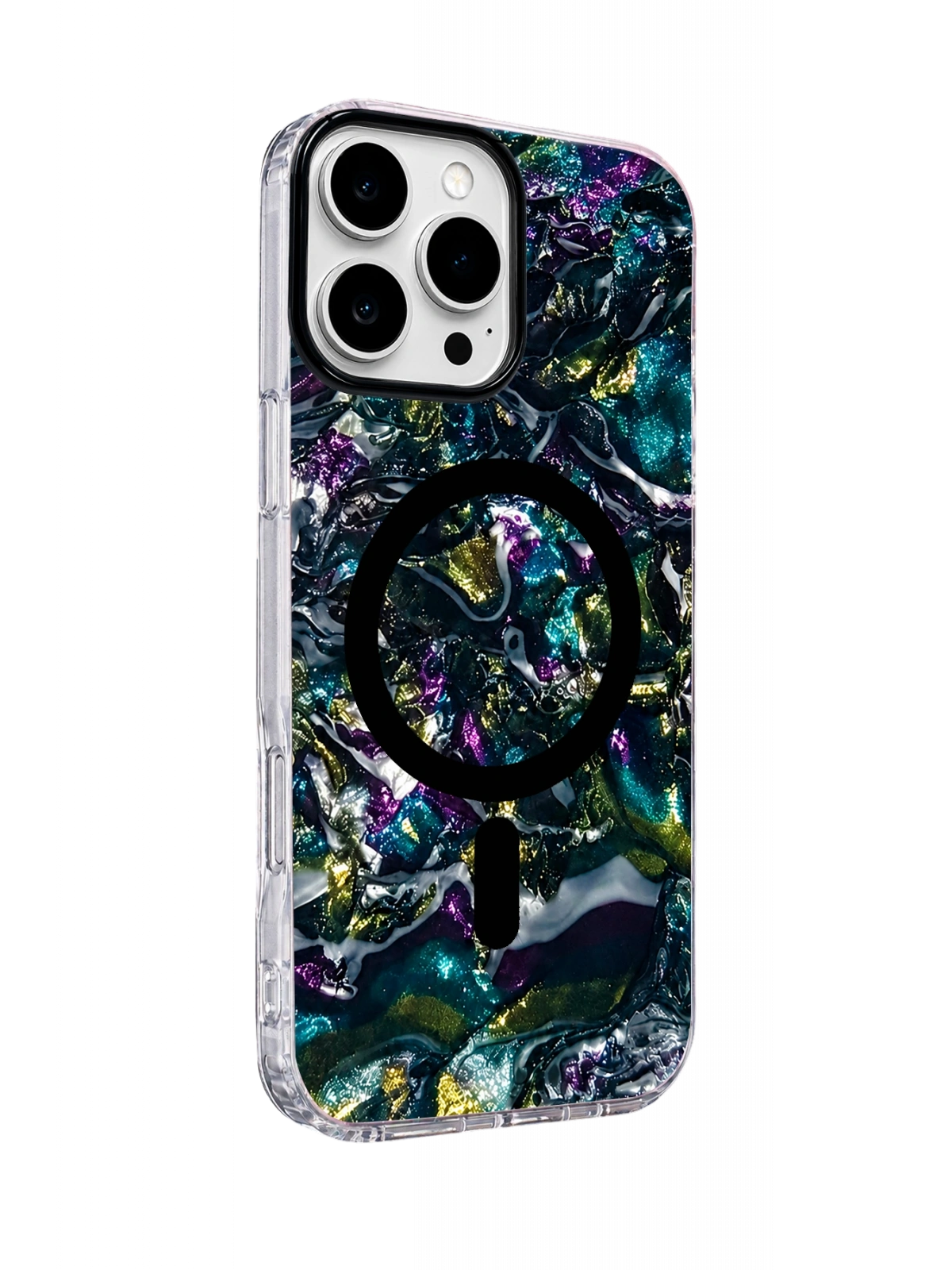Onegif Apple iPhone 16 Pro Max Mila Dalgalı Magsafe Kapak - Lacivert