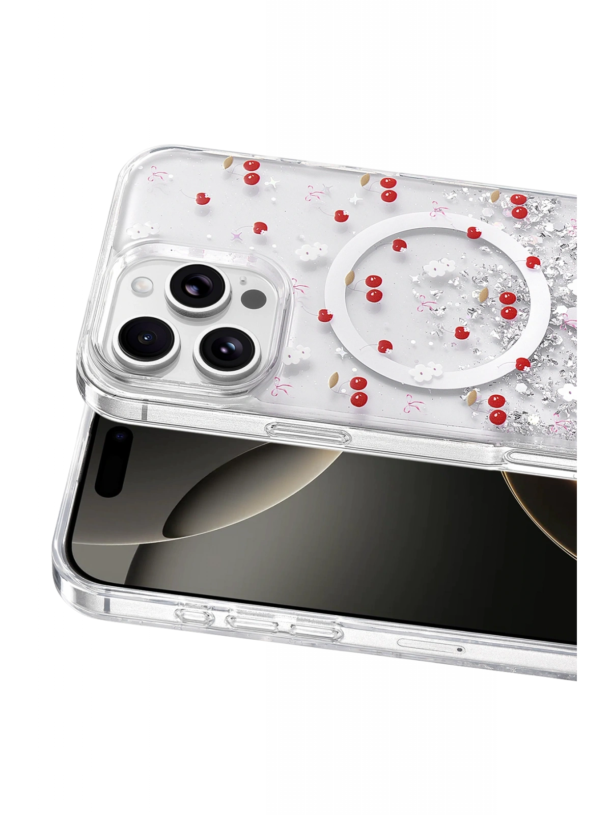 Onegif Apple iPhone 16 Pro Max Misk Simli Magsafe Kapak - Desen 5