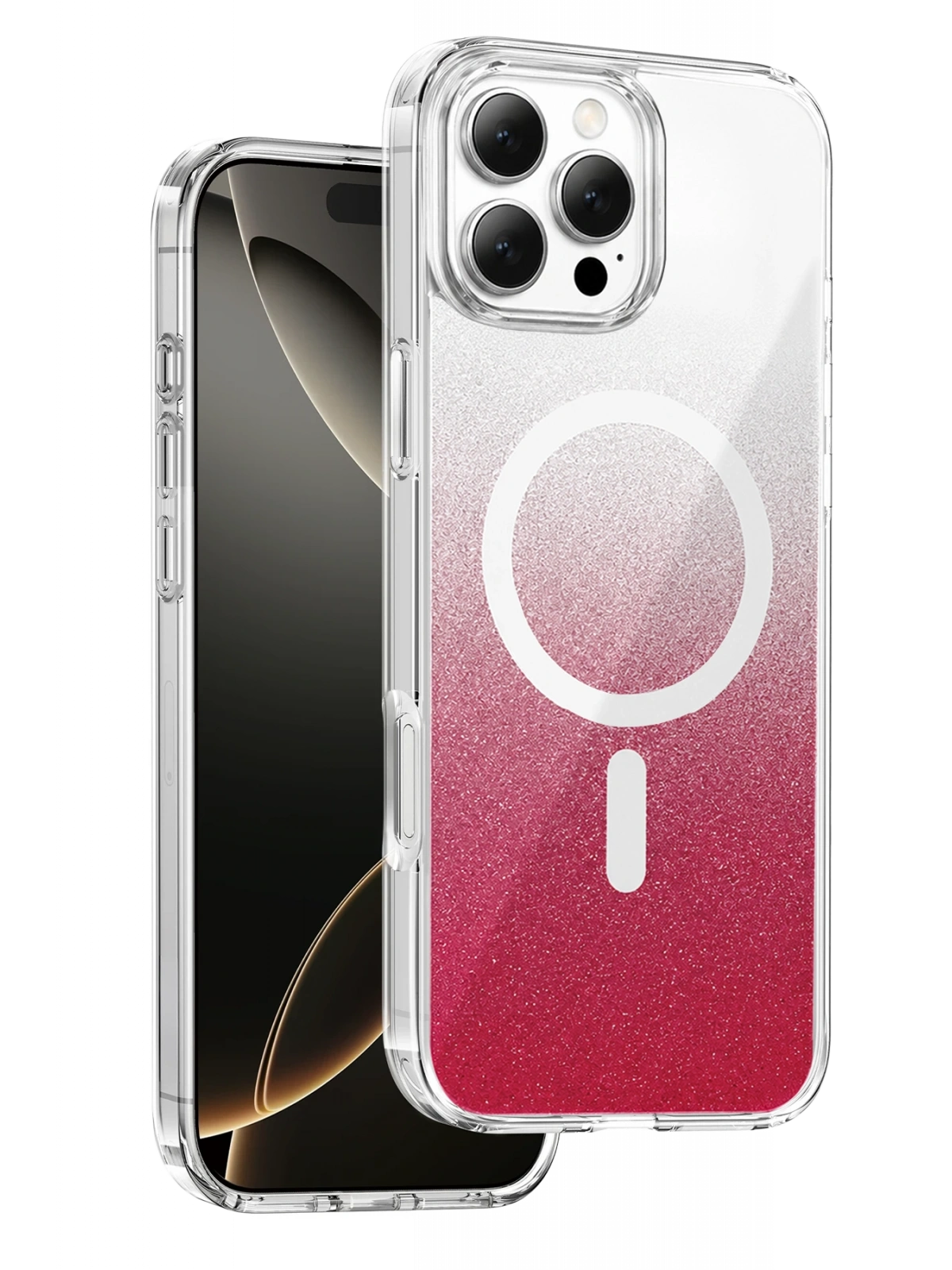 Onegif Apple iPhone 16 Pro Max Sora Simli Magsafe Kapak - Kırmızı