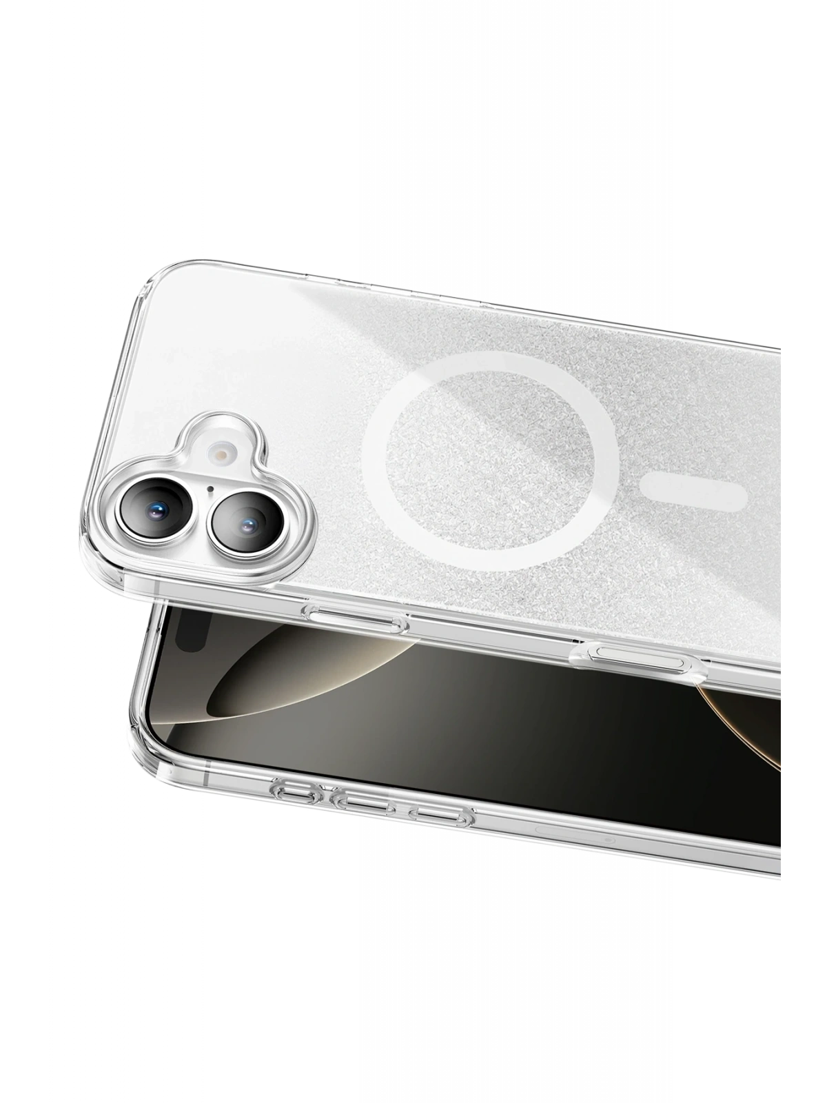 Onegif Apple iPhone 16 Sora Simli Magsafe Kapak - Beyaz