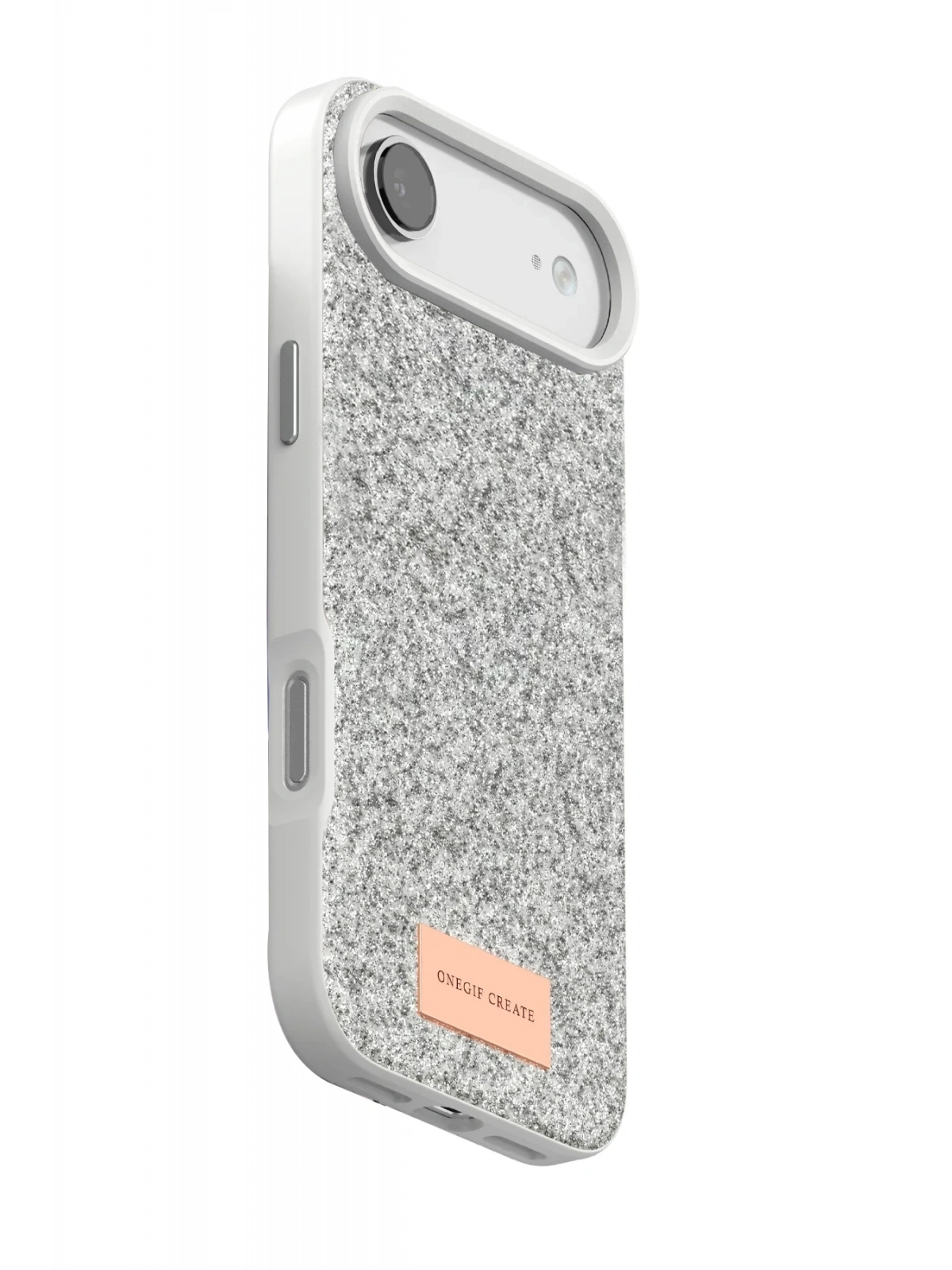 Onegif Apple iPhone 17 Air Bright Simli Kapak - Beyaz