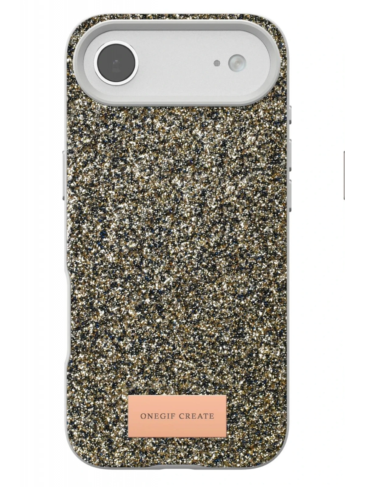 Onegif Apple iPhone 17 Air Bright Simli Kapak - Çöl Titanyum
