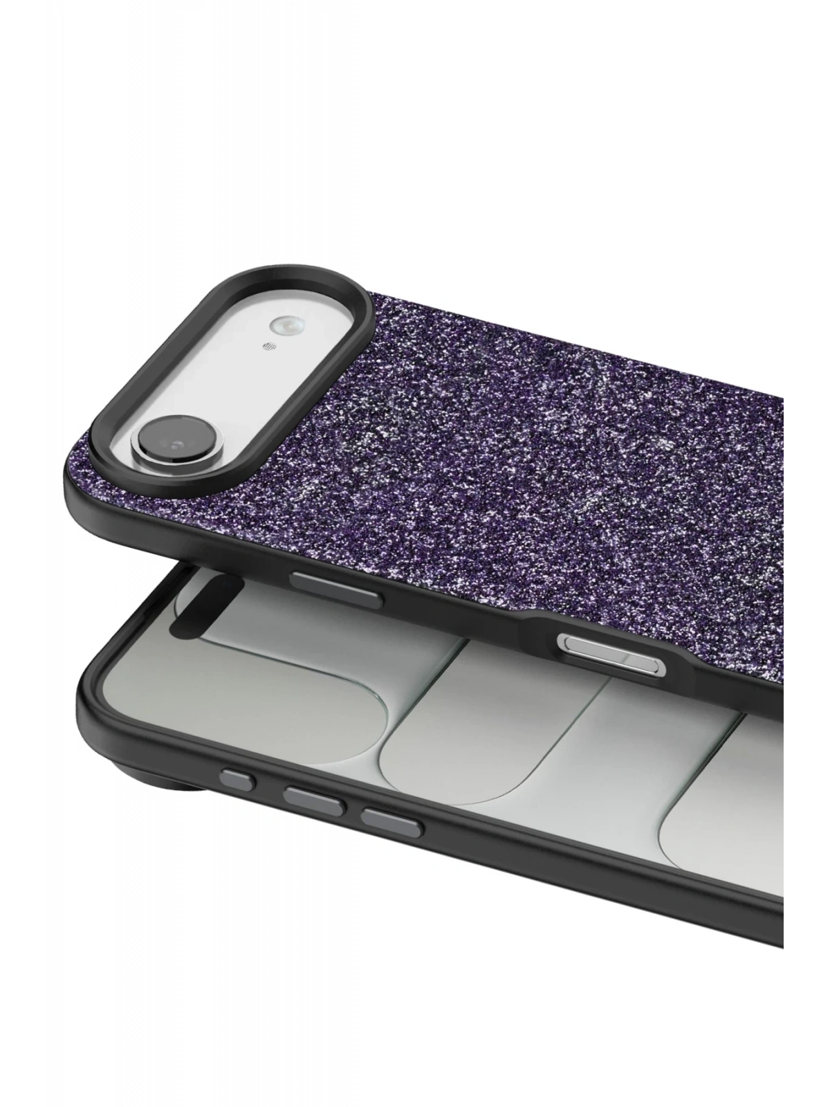 Onegif Apple iPhone 17 Air Bright Simli Kapak - Derin Mor