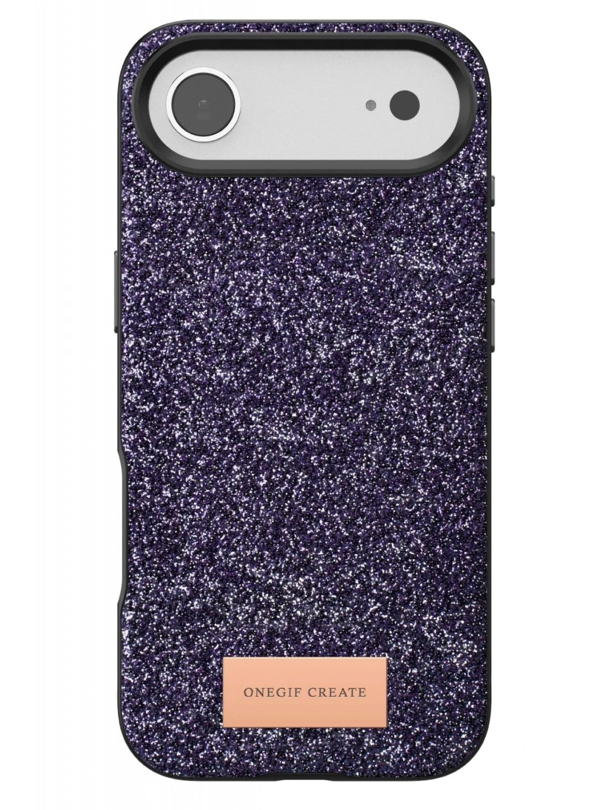 Onegif Apple iPhone 17 Air Bright Simli Kapak - Derin Mor