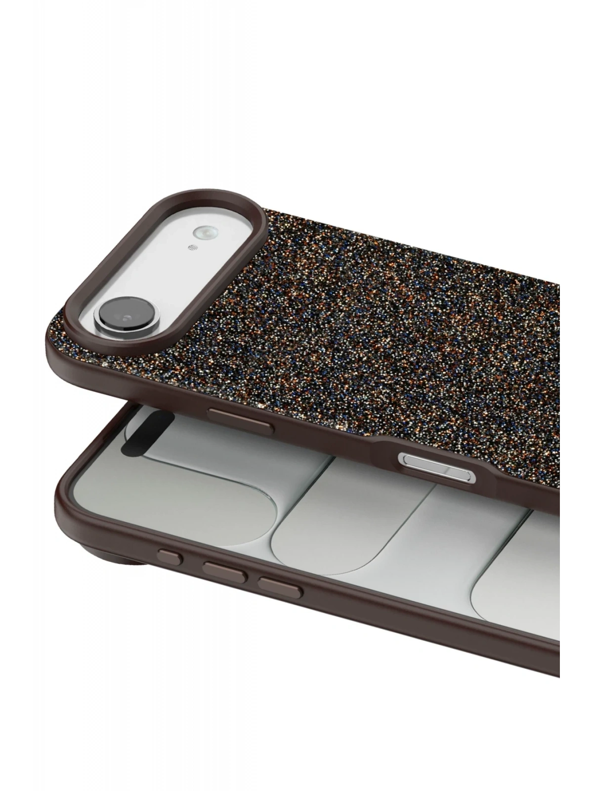 Onegif Apple iPhone 17 Air Bright Simli Kapak - Gold