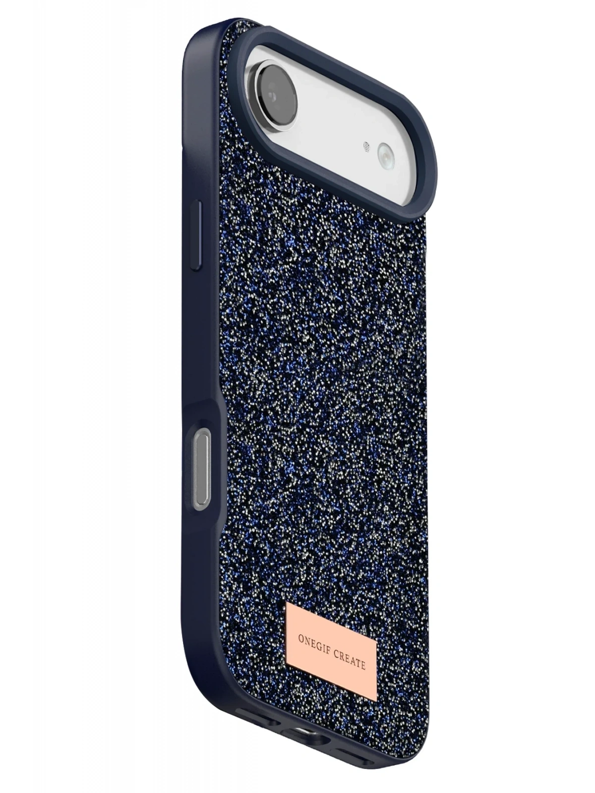 Onegif Apple iPhone 17 Air Bright Simli Kapak - Mavi