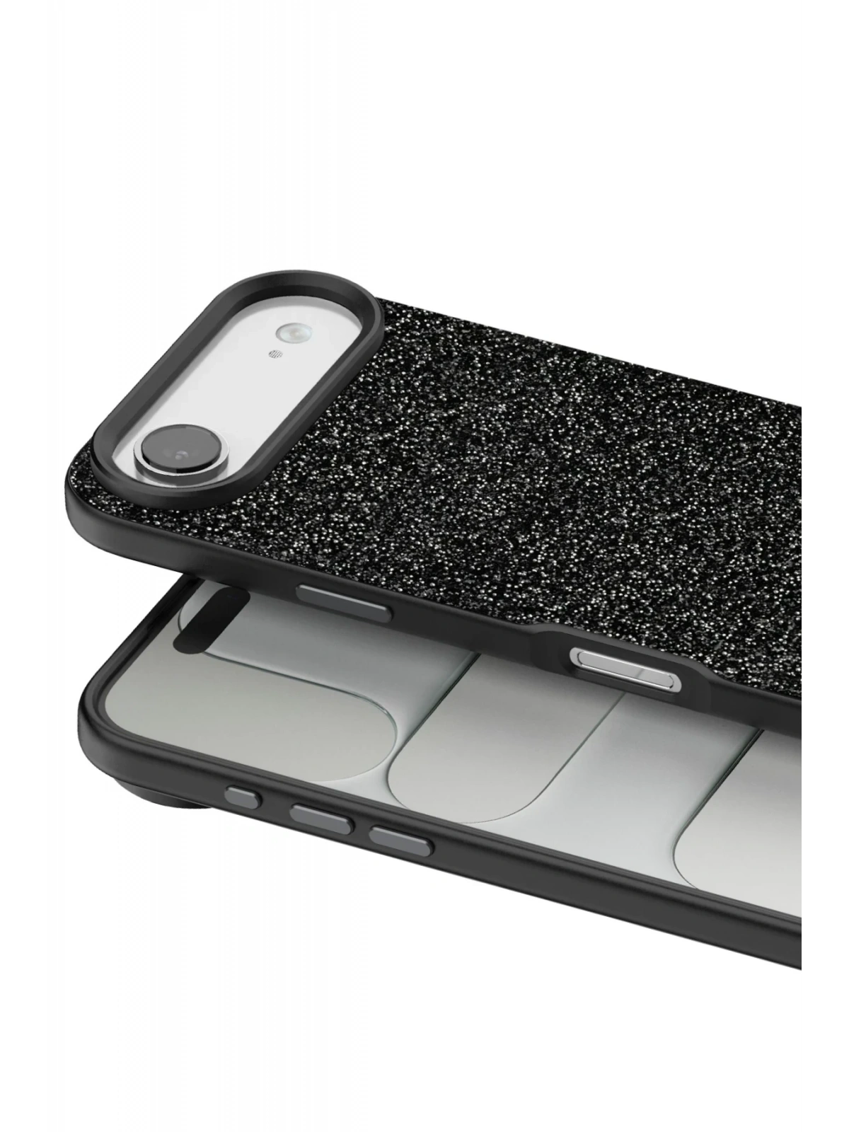 Onegif Apple iPhone 17 Air Bright Simli Kapak - Siyah