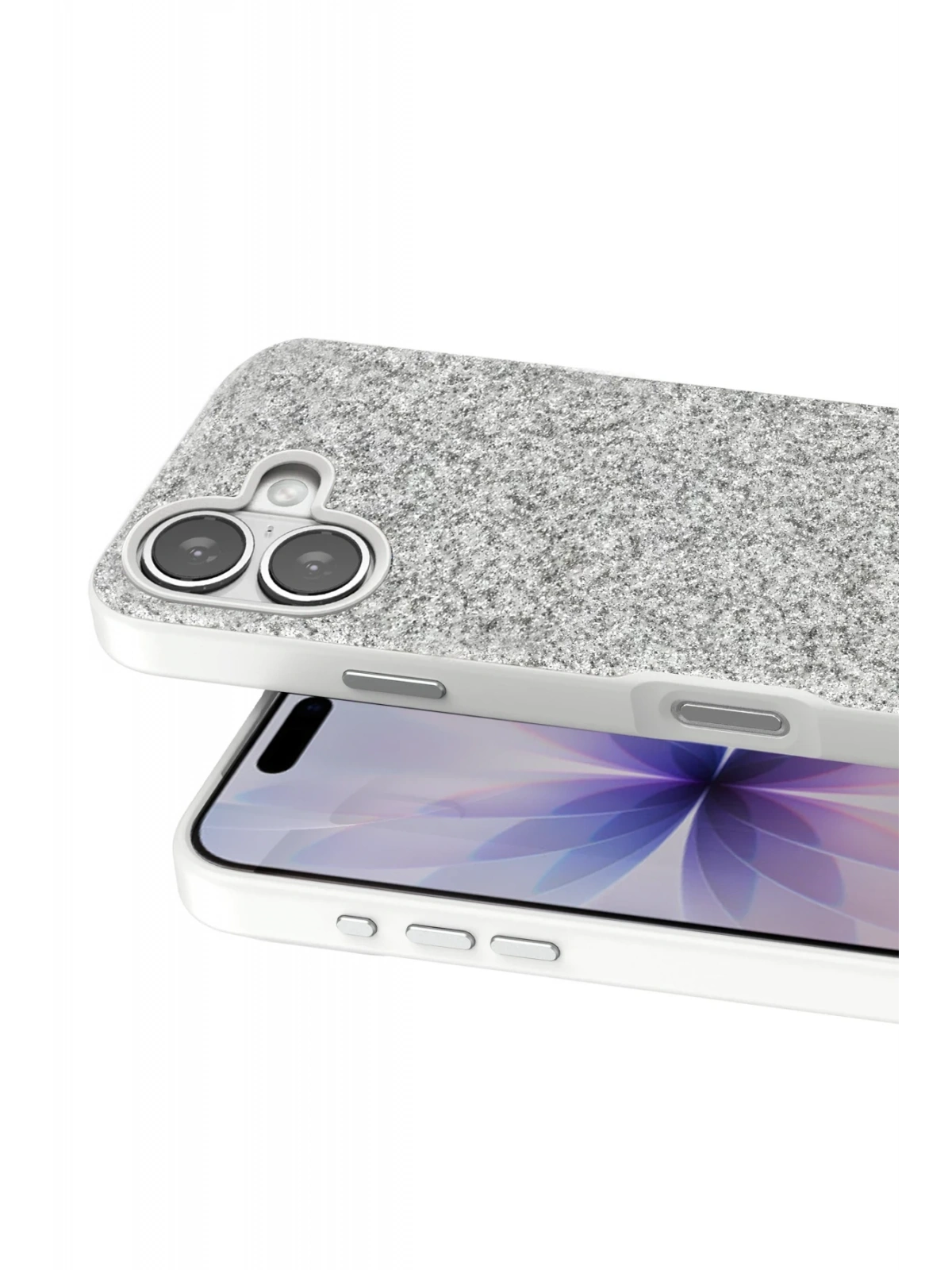 Onegif Apple iPhone 17 Bright Simli Kapak - Beyaz