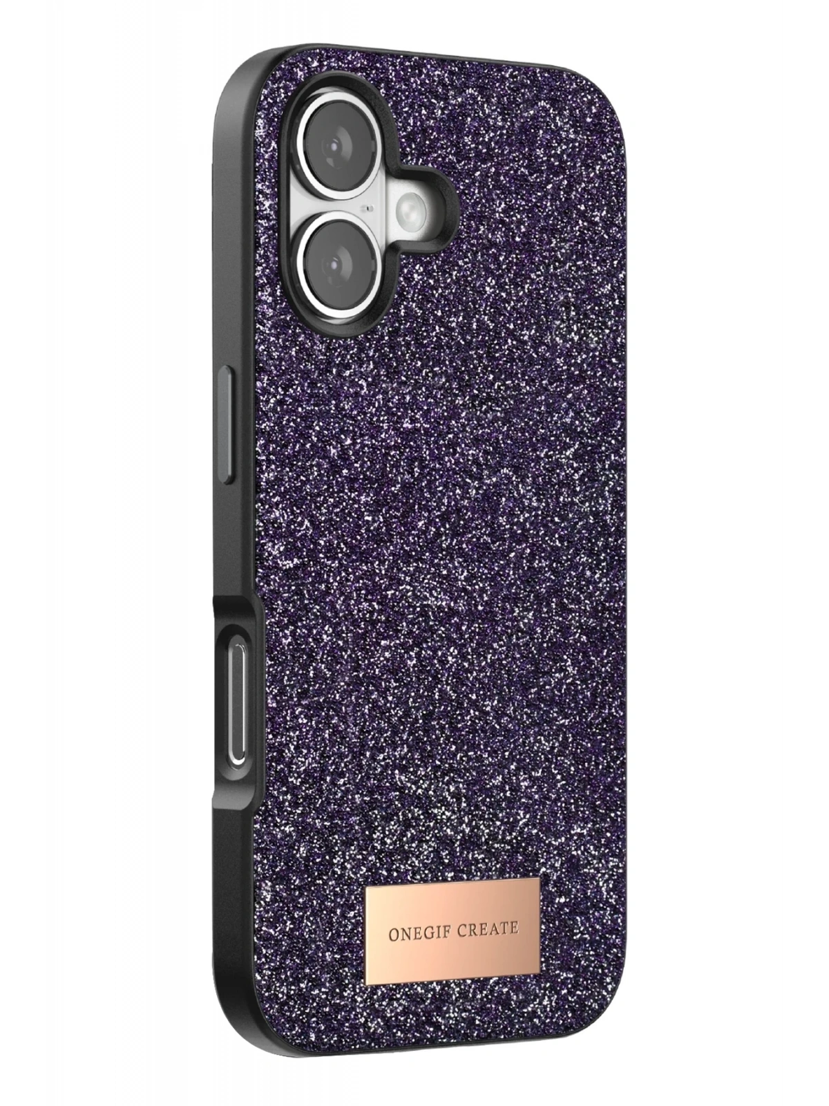 Onegif Apple iPhone 17 Bright Simli Kapak - Derin Mor
