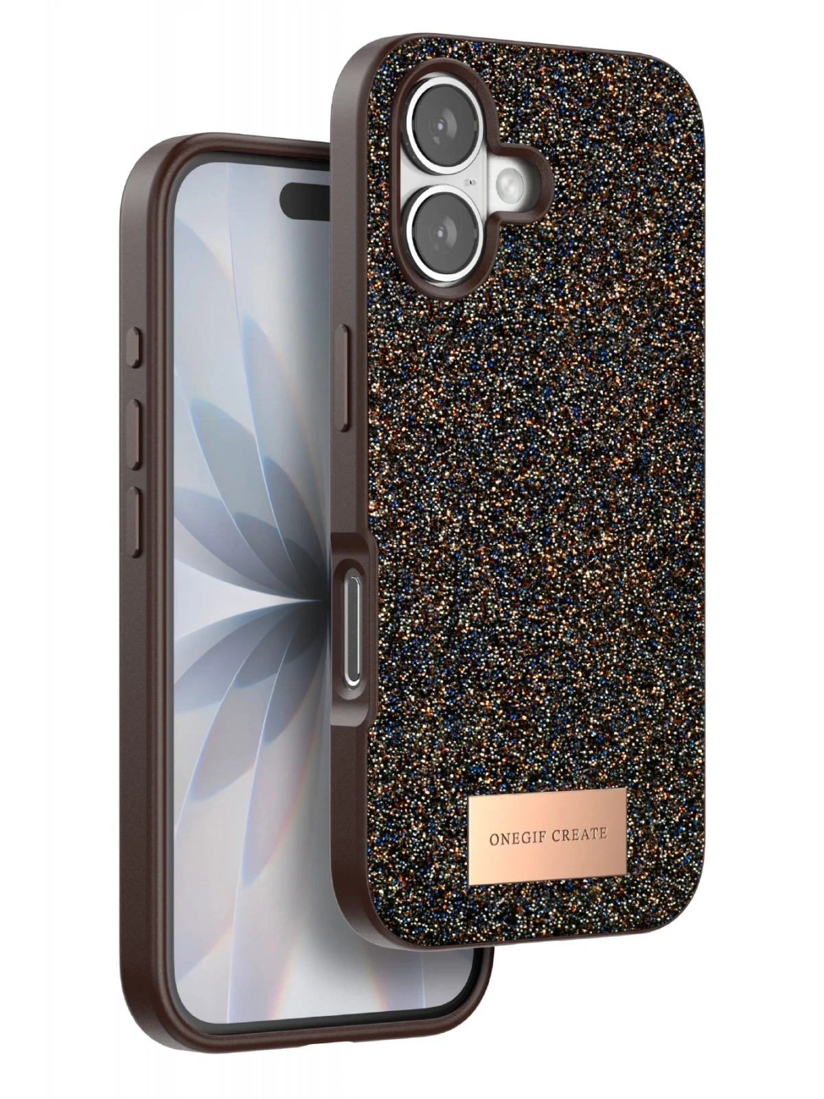 Onegif Apple iPhone 17 Bright Simli Kapak - Gold