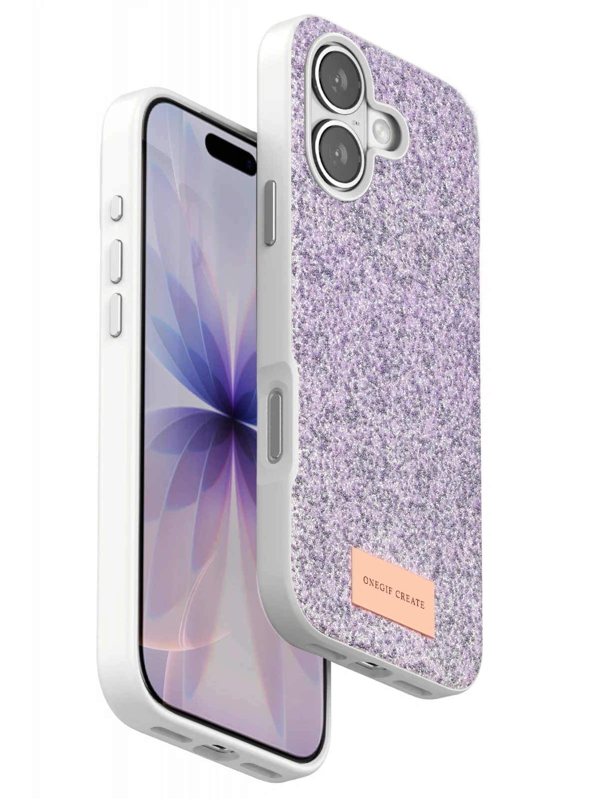 Onegif Apple iPhone 17 Bright Simli Kapak - Lila
