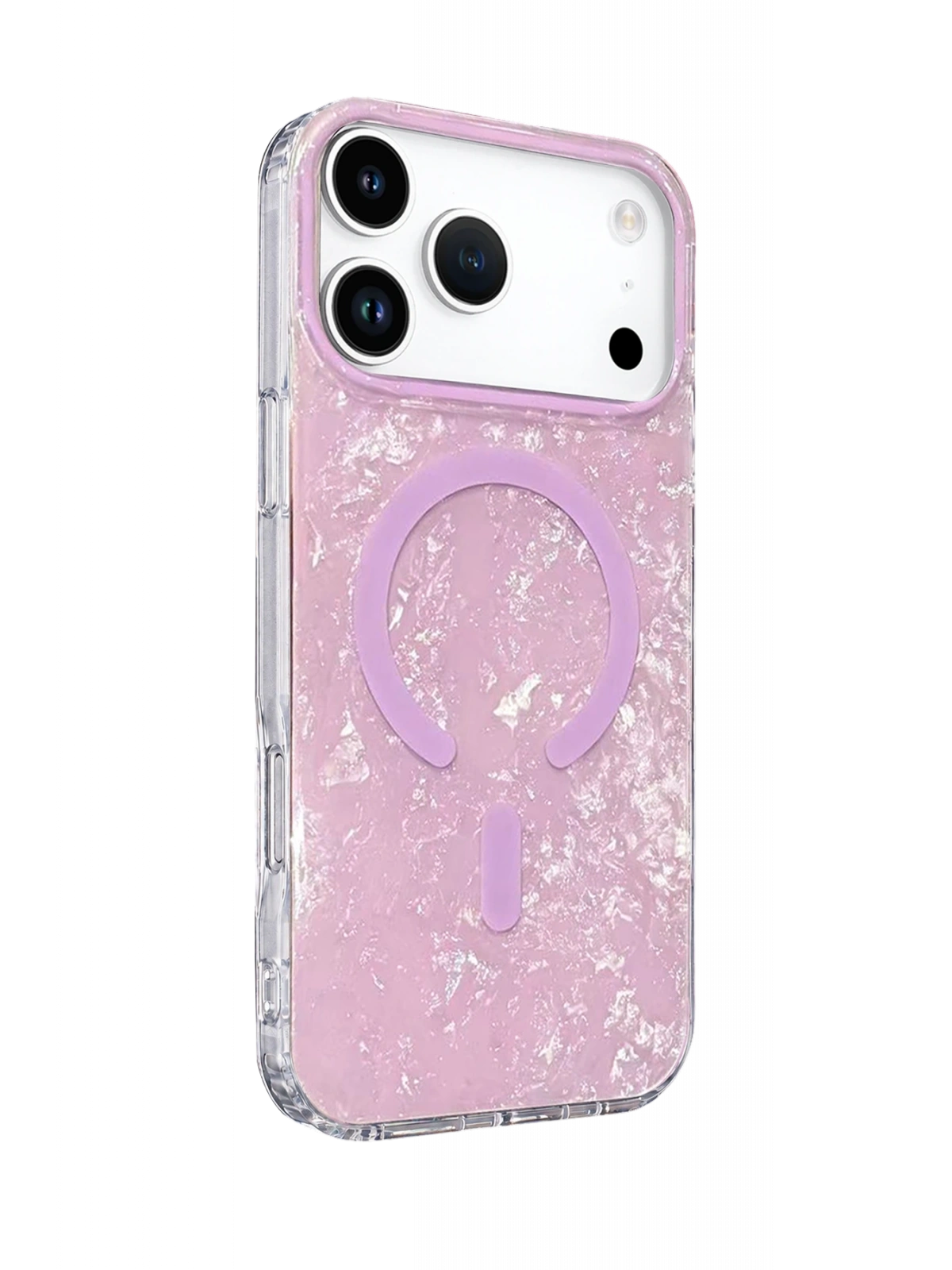 Onegif Apple iPhone 17 Pro Max Mila Dalgalı Magsafe Kapak - Lila