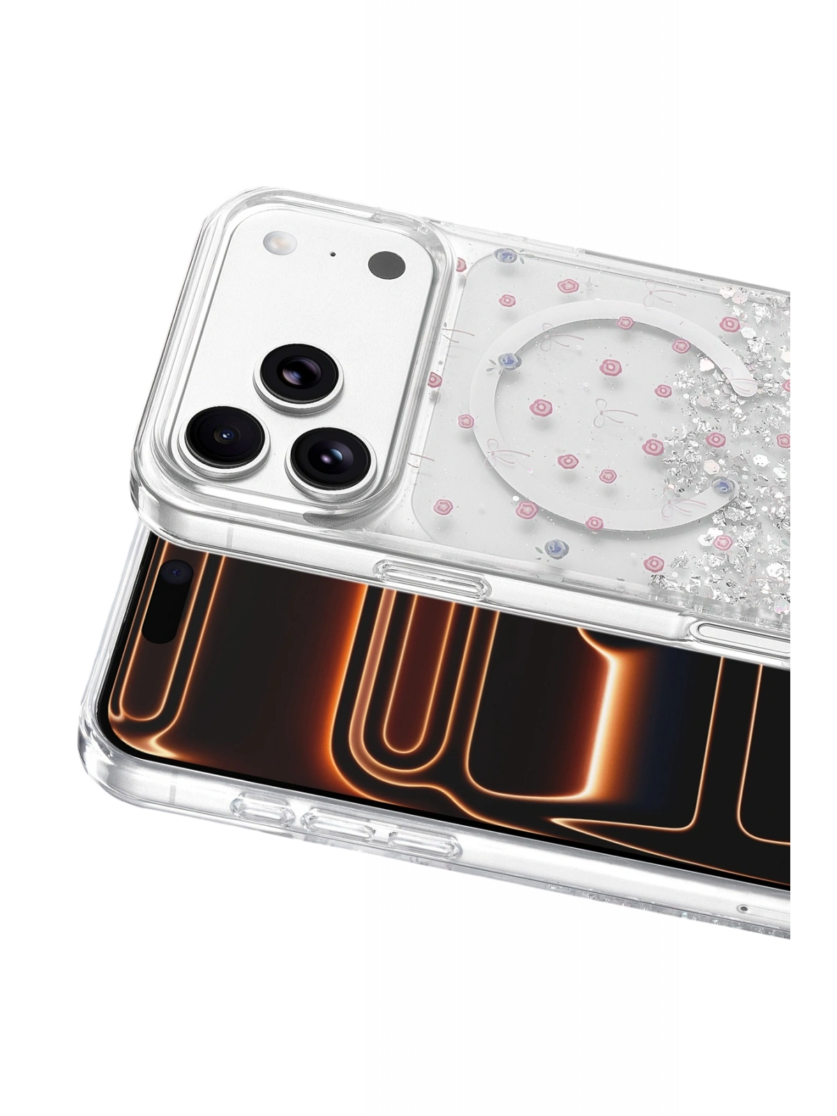Onegif Apple iPhone 17 Pro Max Misk Simli Magsafe Kapak - Desen 1