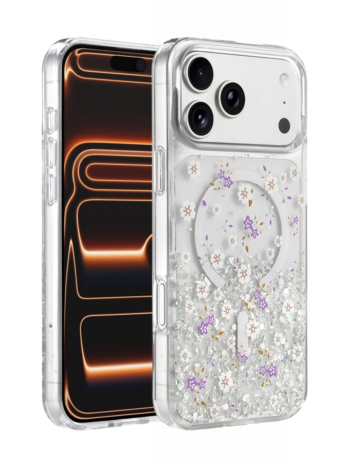 Onegif Apple iPhone 17 Pro Max Misk Simli Magsafe Kapak - Desen 2