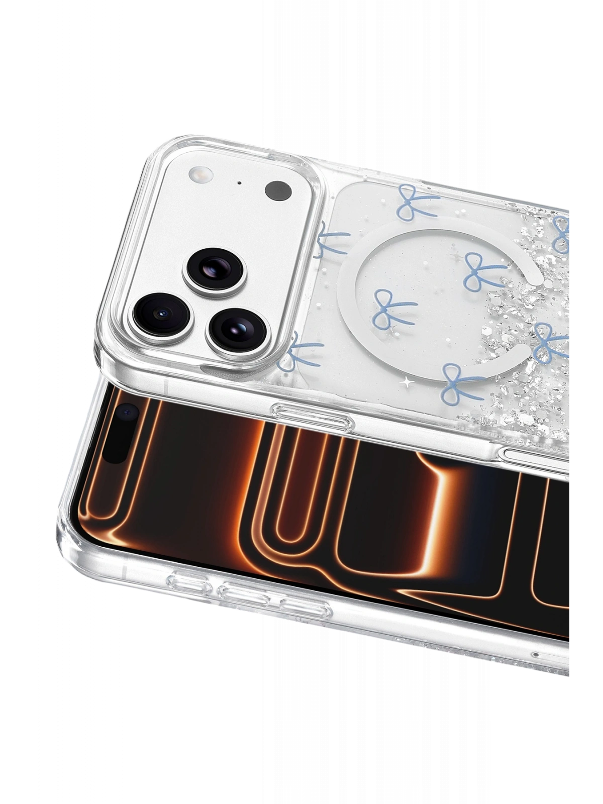 Onegif Apple iPhone 17 Pro Max Misk Simli Magsafe Kapak - Desen 3
