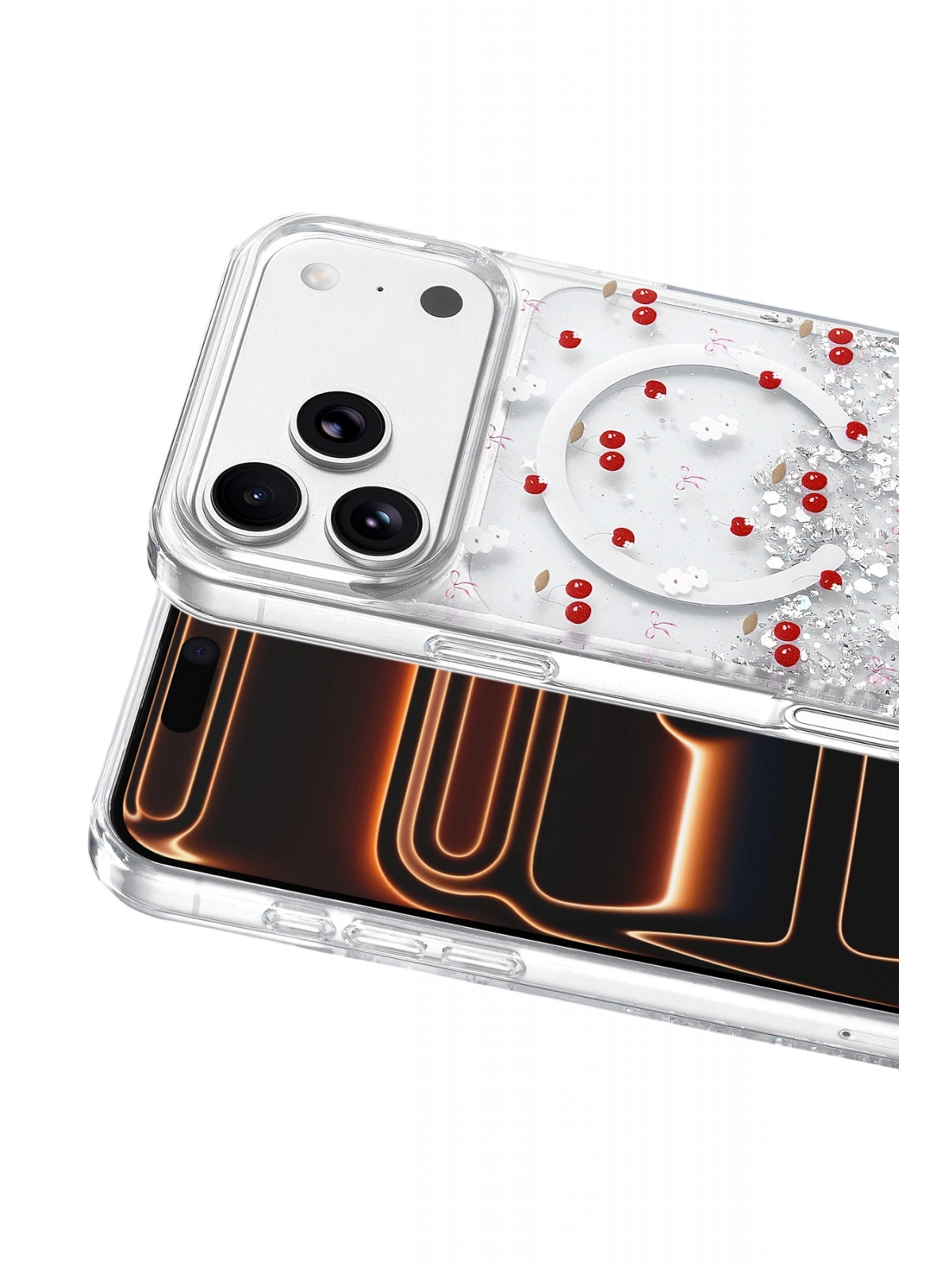 Onegif Apple iPhone 17 Pro Max Misk Simli Magsafe Kapak - Desen 5