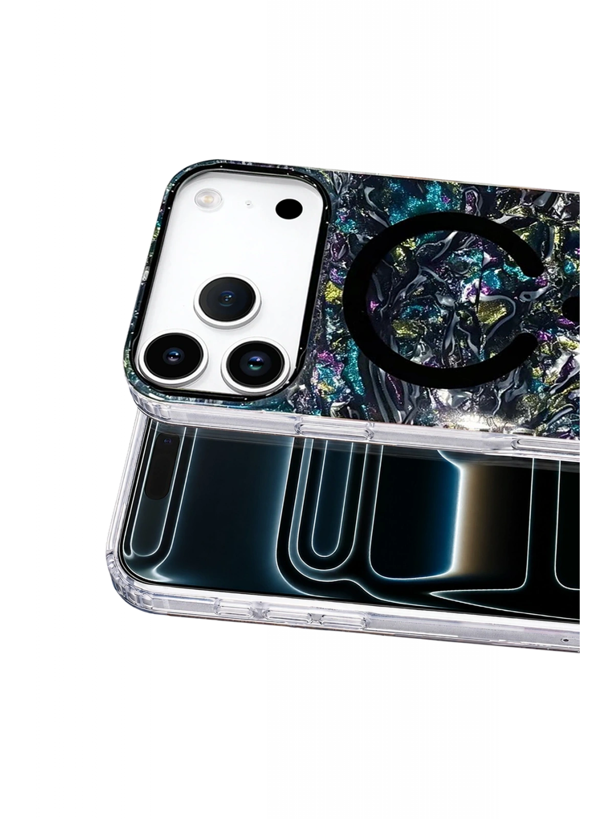 Onegif Apple iPhone 17 Pro Mila Dalgalı Magsafe Kapak - Lacivert