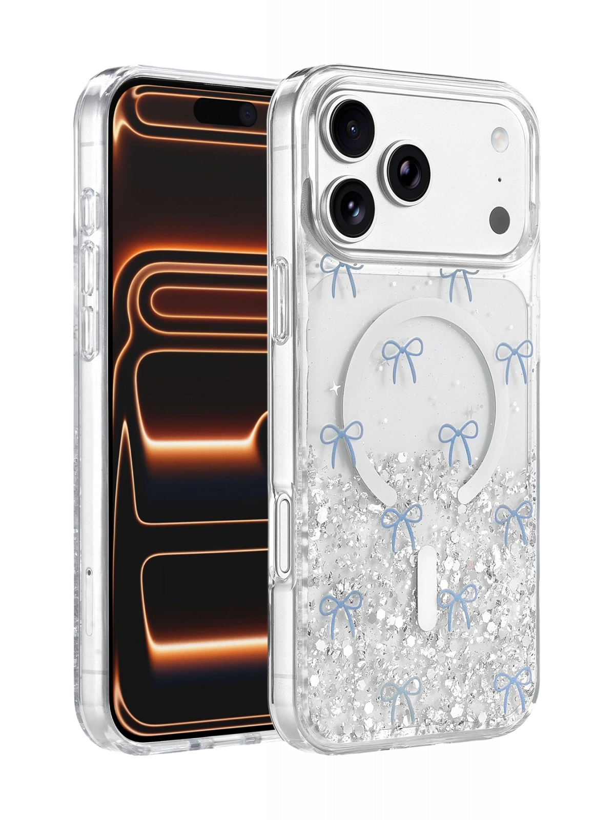 Onegif Apple iPhone 17 Pro Misk Simli Magsafe Kapak - Desen 3