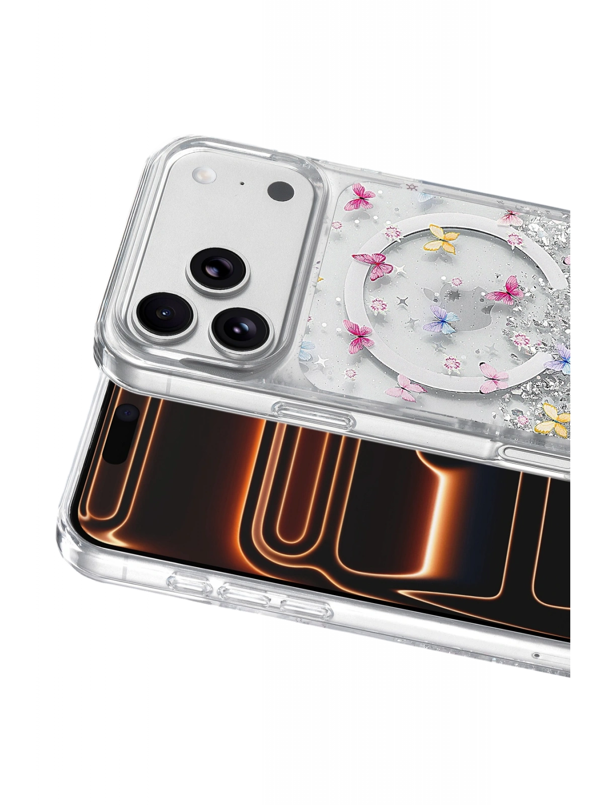 Onegif Apple iPhone 17 Pro Misk Simli Magsafe Kapak - Desen 4