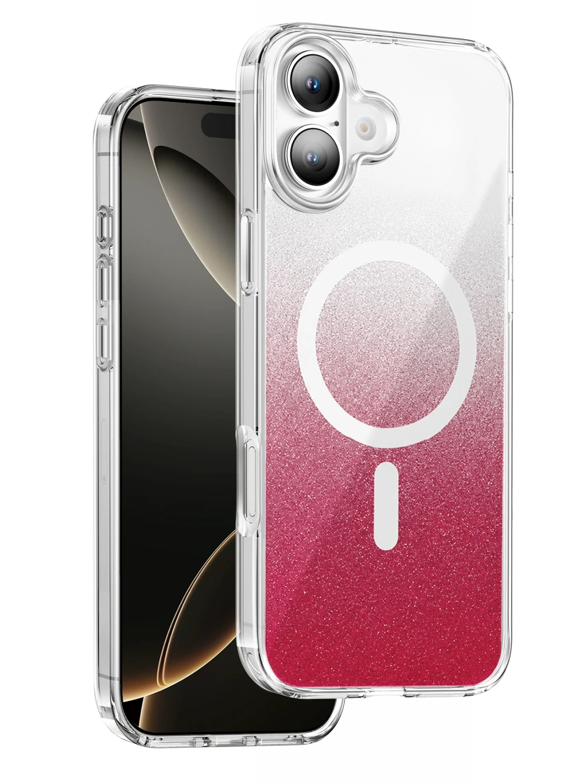 Onegif Apple iPhone 17 Sora Simli Magsafe Kapak - Kırmızı