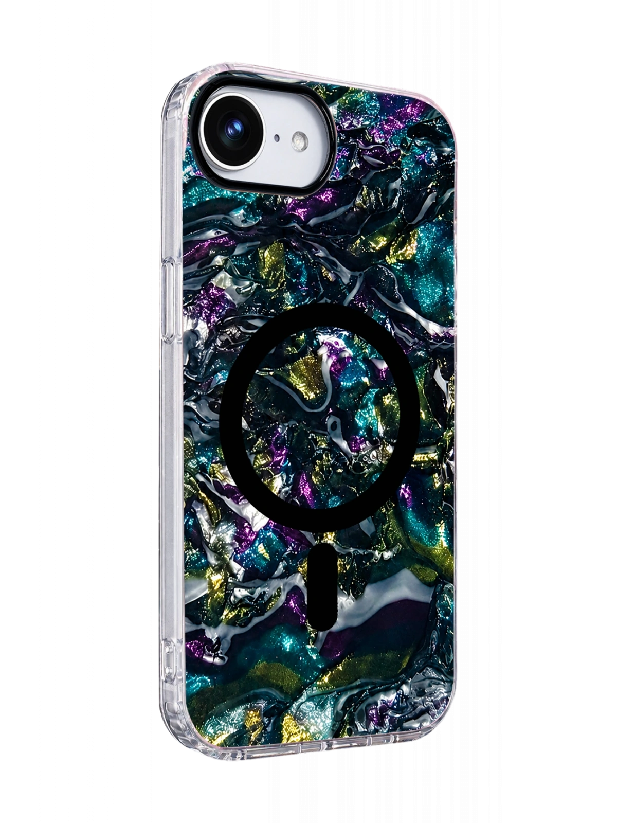 Onegif Apple iPhone 17E Mila Dalgalı Magsafe Kapak - Lacivert
