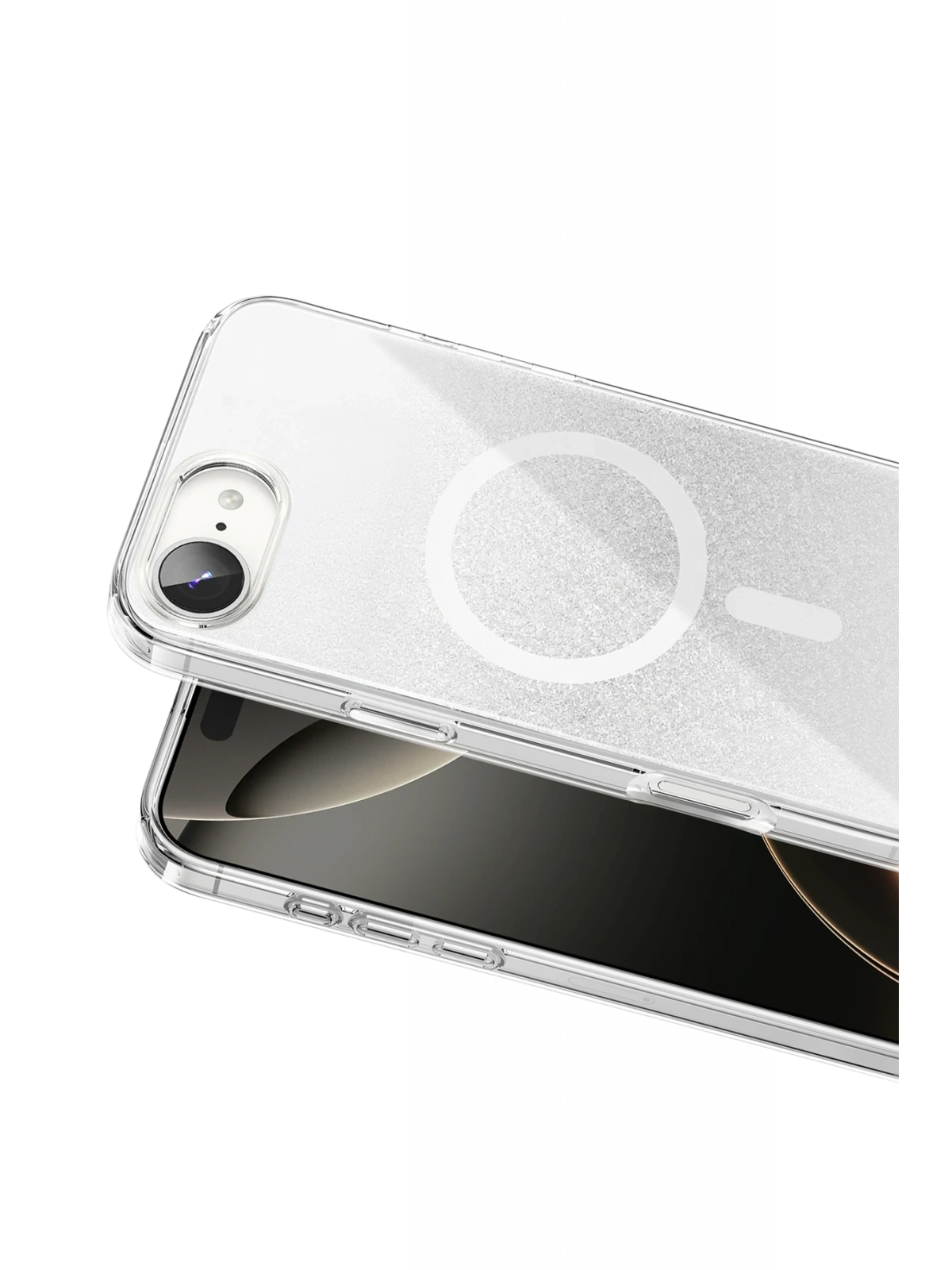 Onegif Apple iPhone 17E Sora Simli Magsafe Kapak - Beyaz