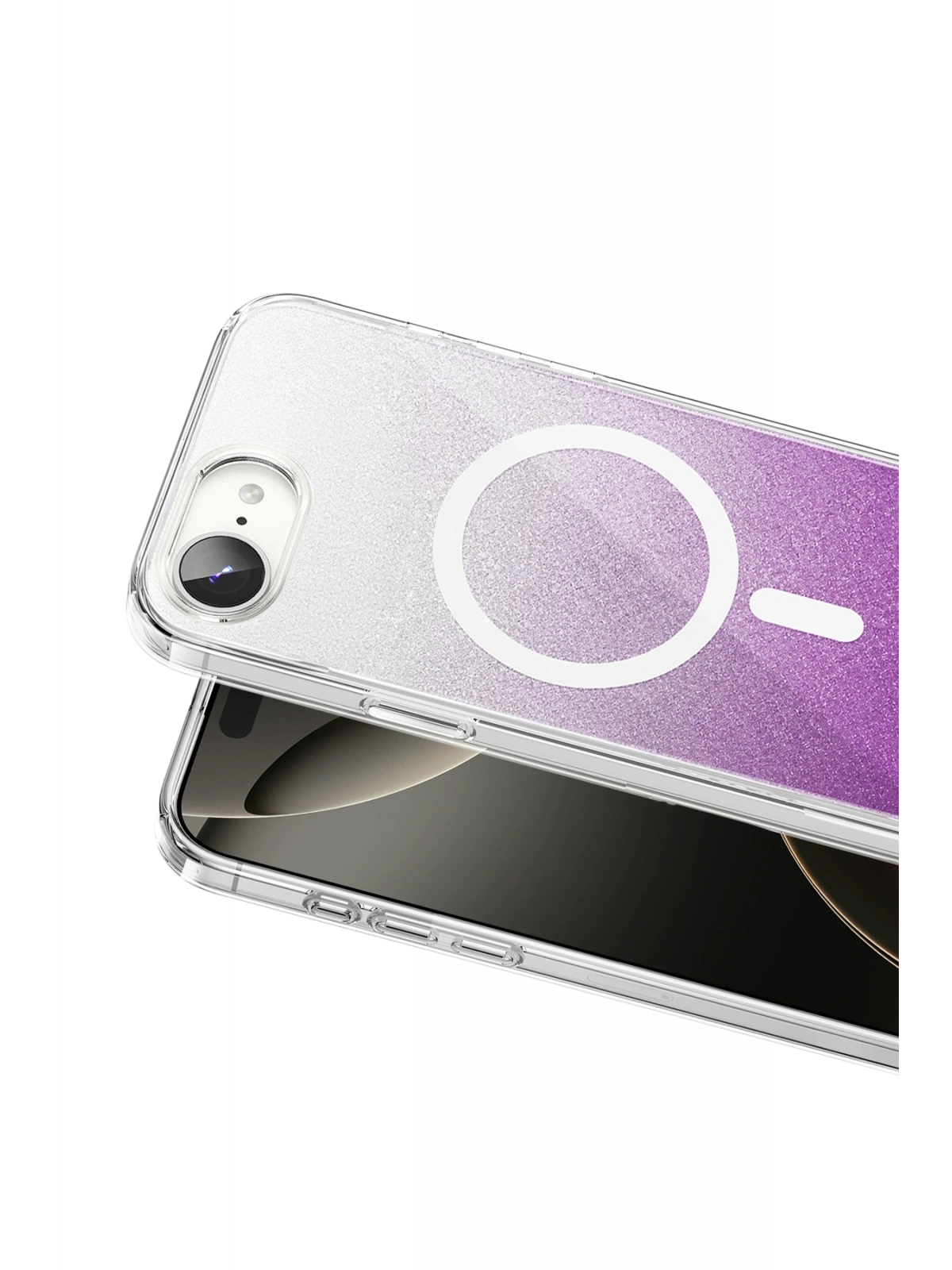 Onegif Apple iPhone 17E Sora Simli Magsafe Kapak - Mor
